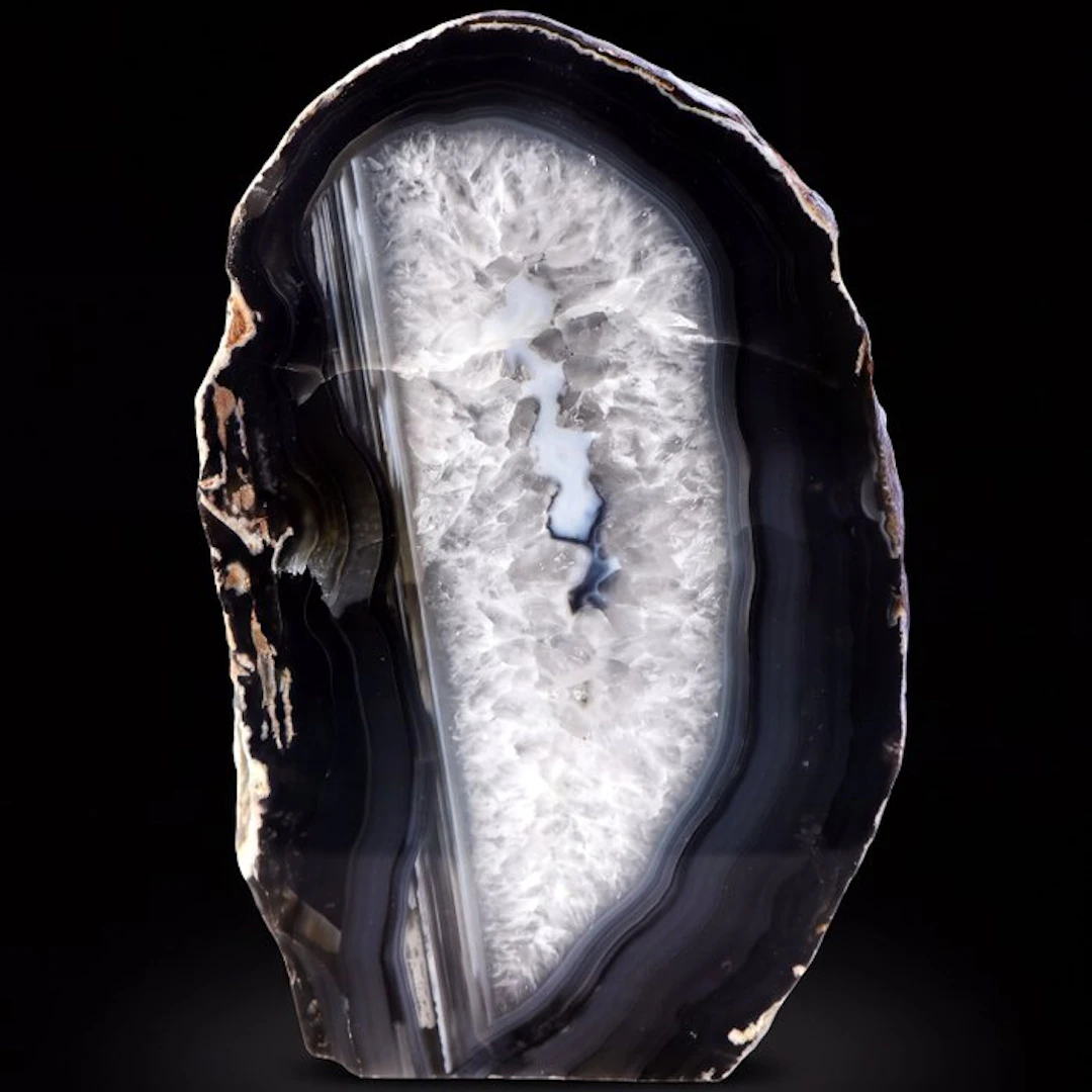 Black Agate - 16x10x7 cm - Geode- 1.9 kg