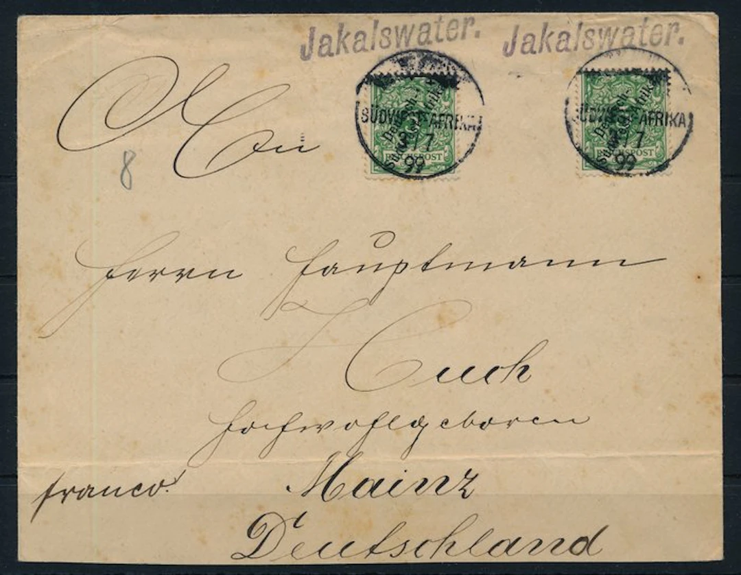 German South West Africa 1899 - Wandering cancellation...