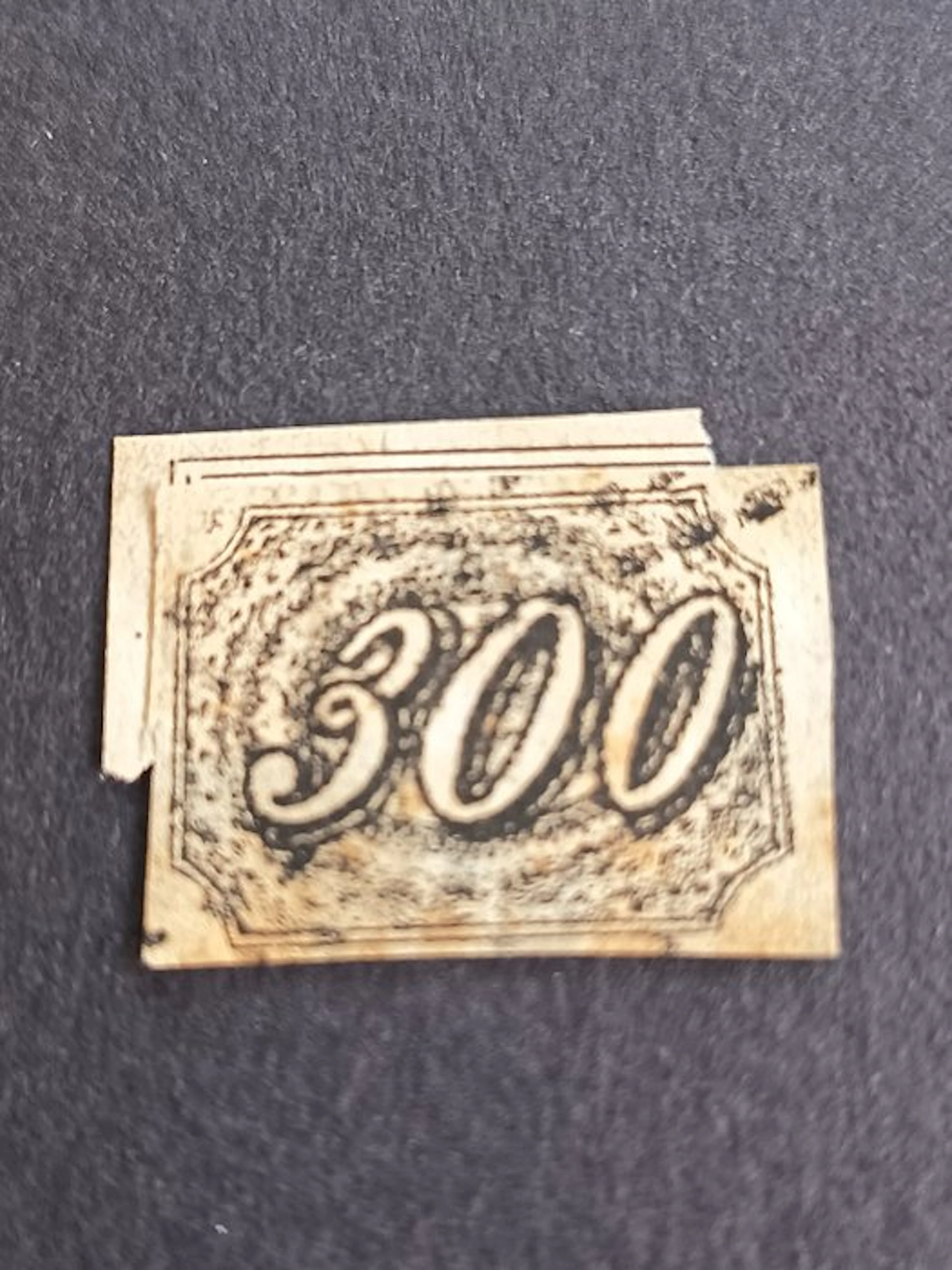 Brazil 1845/1845 - - 300r Black "Slanted" (No.9)...
