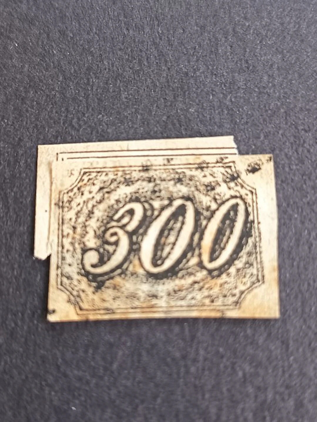 Brazil 1845/1845 - - 300r Black "Slanted" (No.9)...