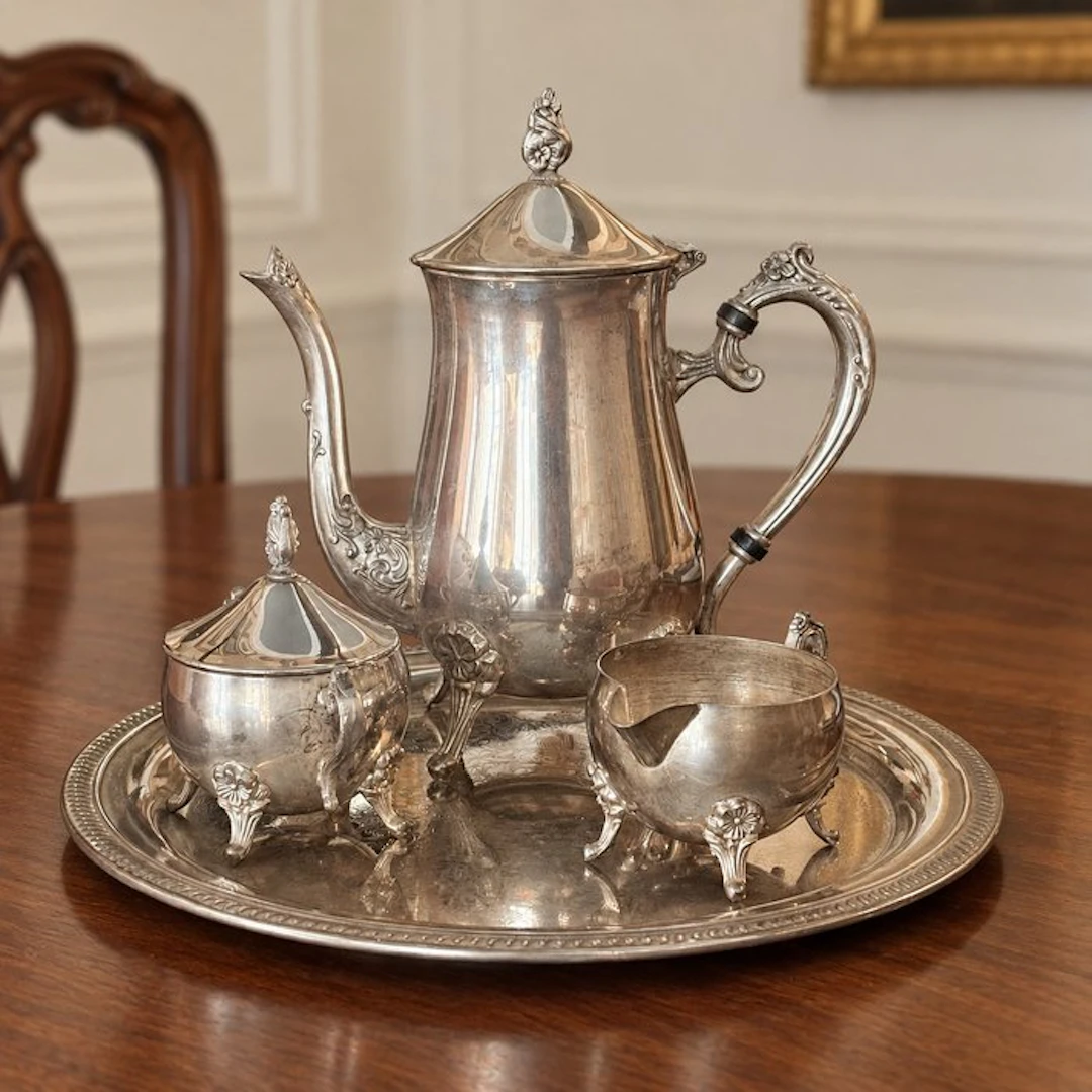 Tea service (4) - Silverplated