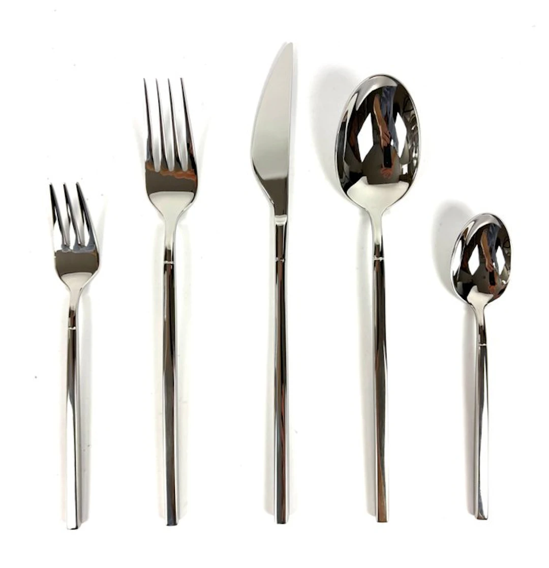 Cutlery set for 12 (60) - ''Quadrato Set'' - 18/10 stainless steel.