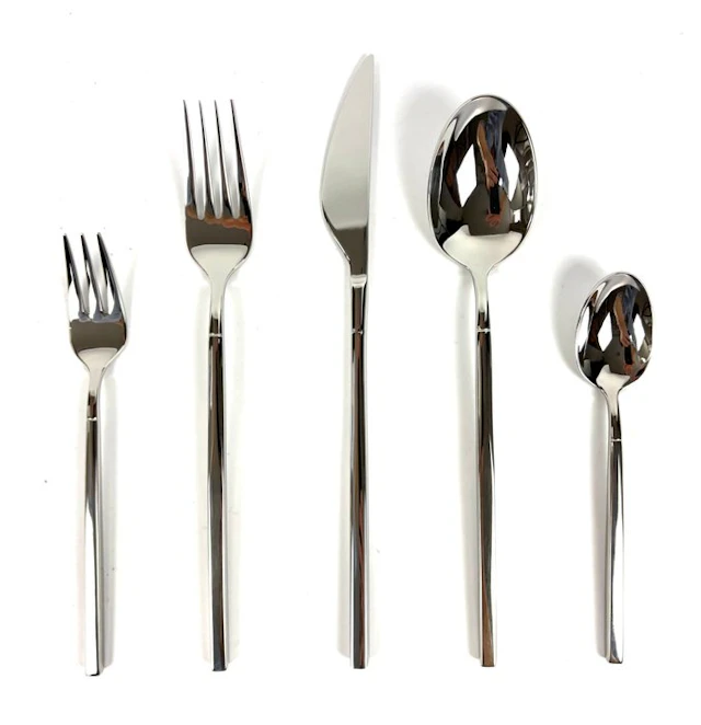 Cutlery set for 12 (60) - ''Quadrato Set'' - 18/10 stainless steel.