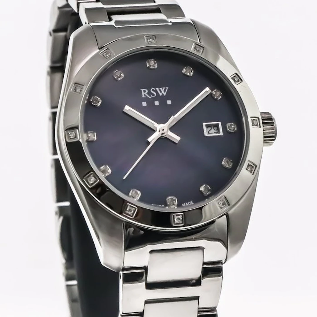 RSW - Swiss Made Diamond Watch - RSWL143-SS-D-9 - No...