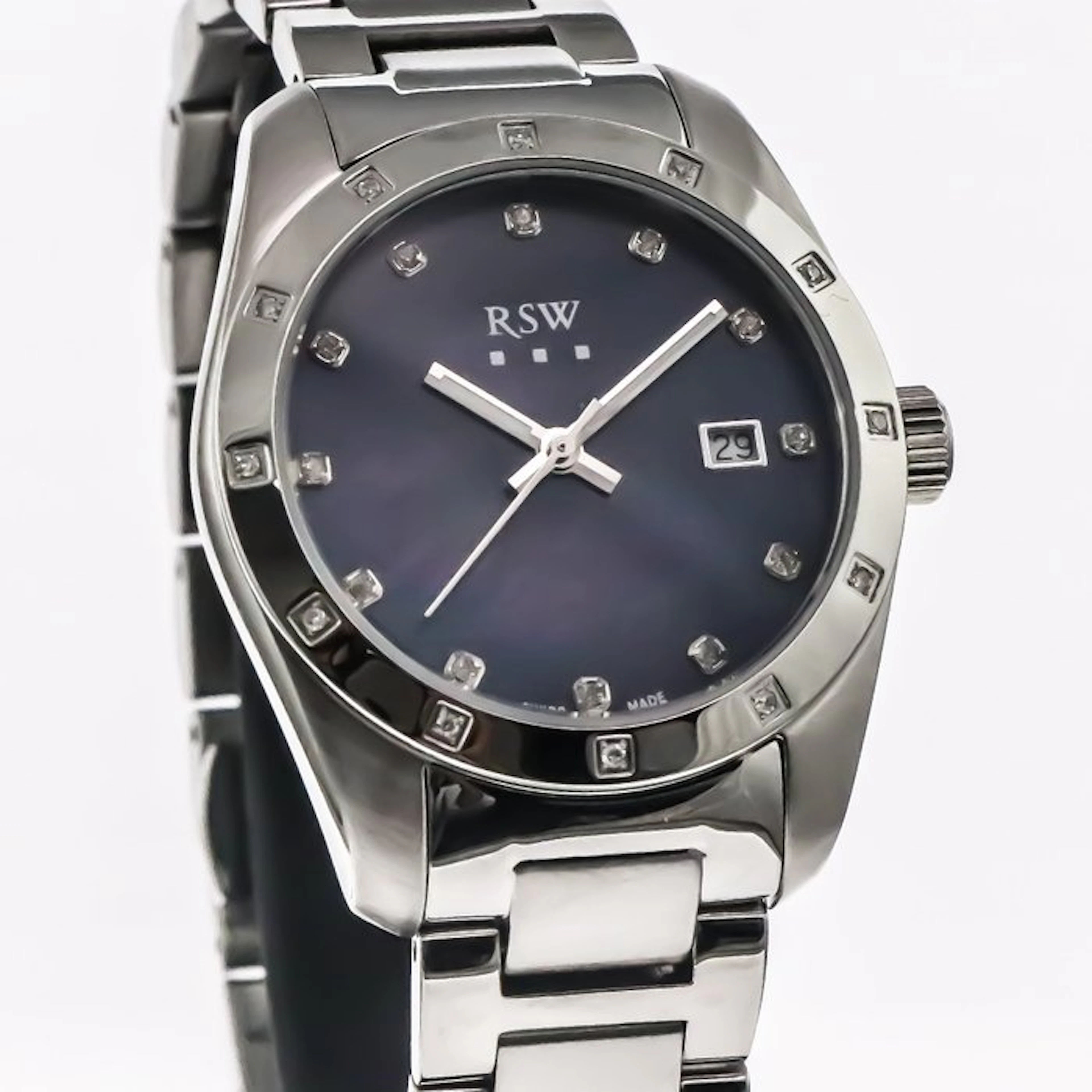 RSW - Swiss Made Diamond Watch - RSWL143-SS-D-9 - No...