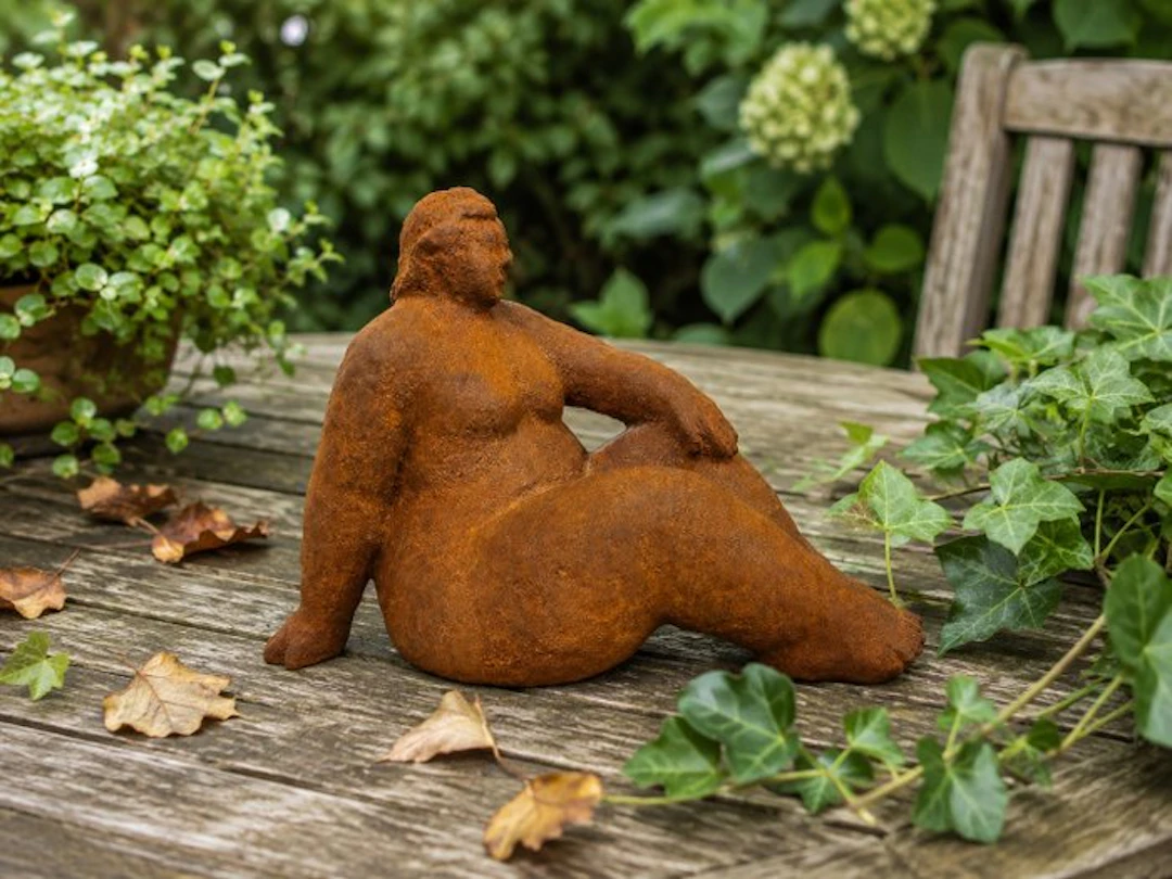 Statue, sculpture of an artful and abstract statue of a...