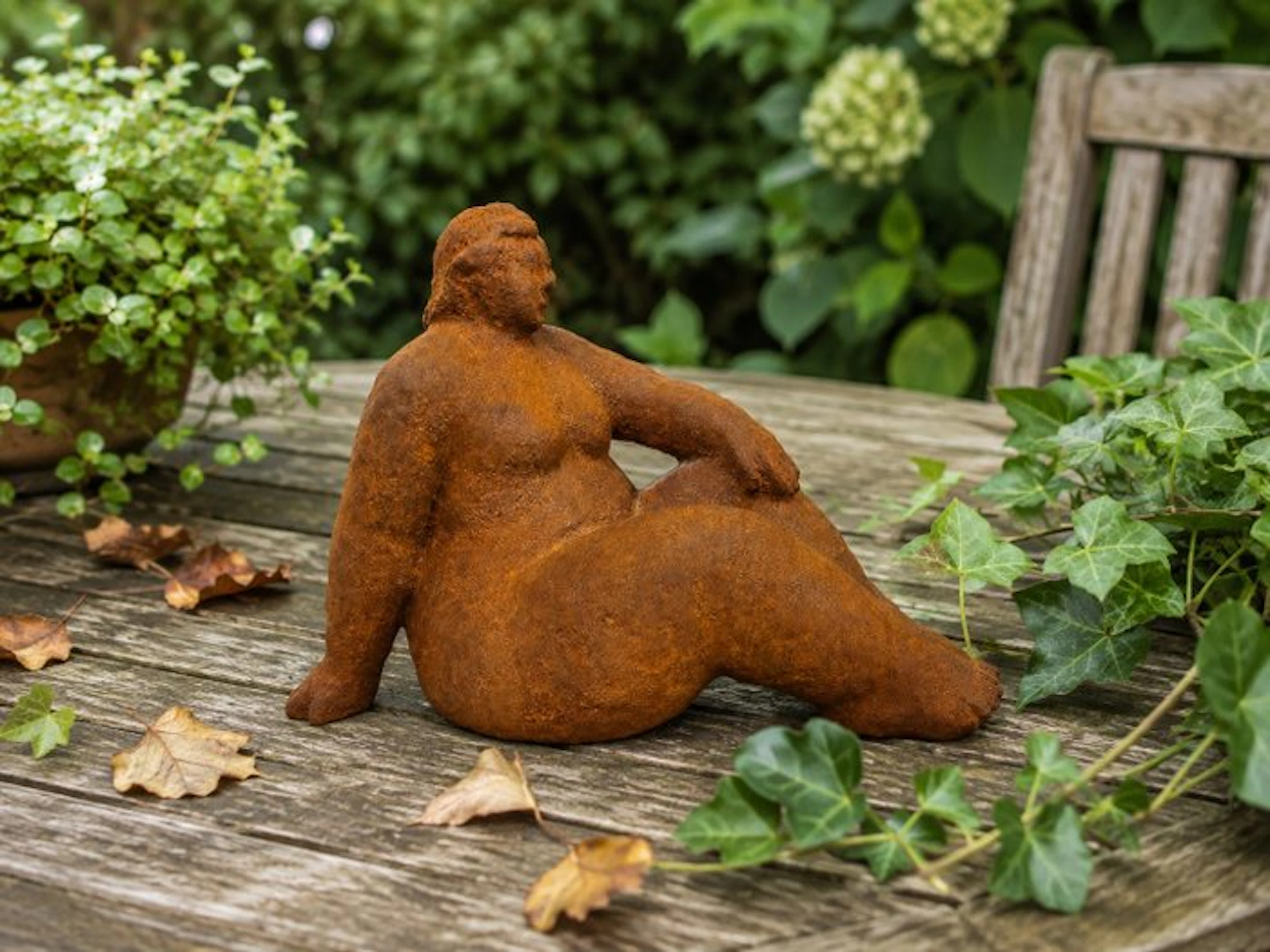 Statue, sculpture of an artful and abstract statue of a...