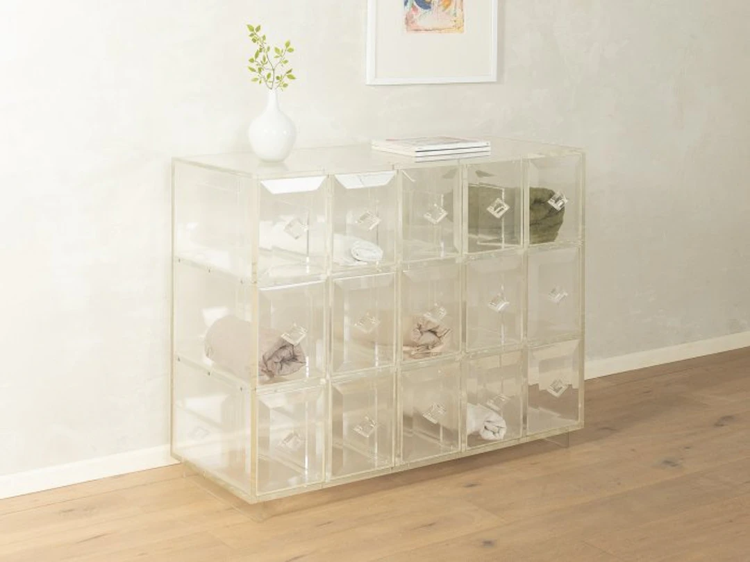 Commode - Acrylic - 1980s Acrylic Cabinet