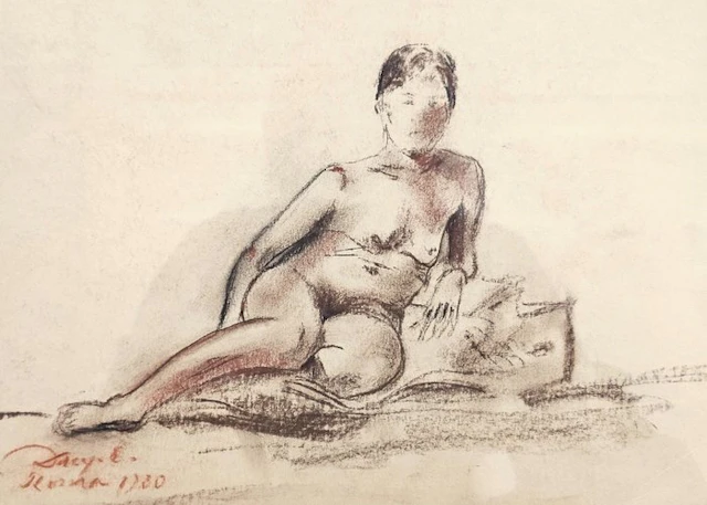 European School (XX) - NO RESERVE - Reclining Female Nude