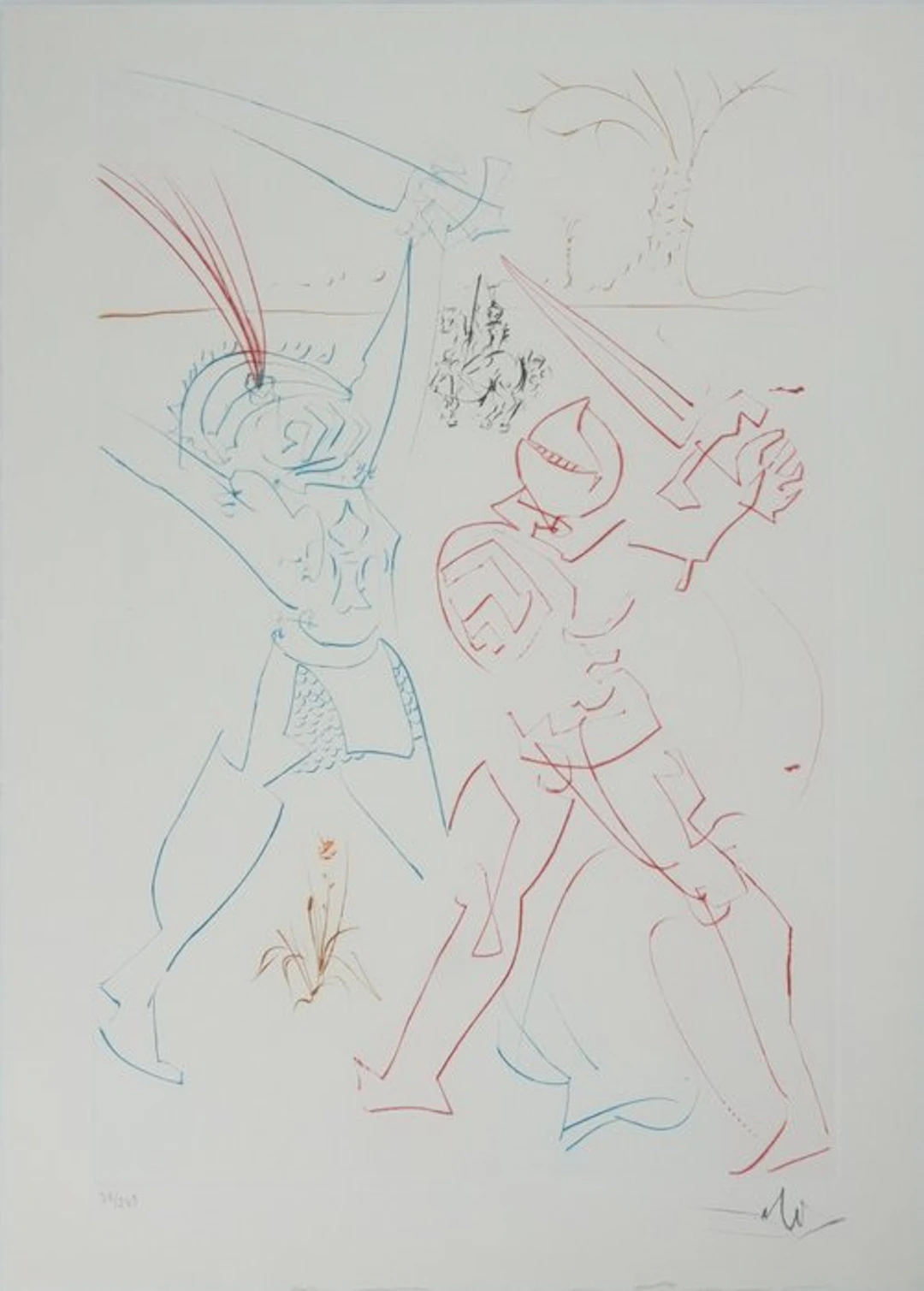 Salvador Dali (1904-1989) - La quête du Graal : Le tournoi de Galore