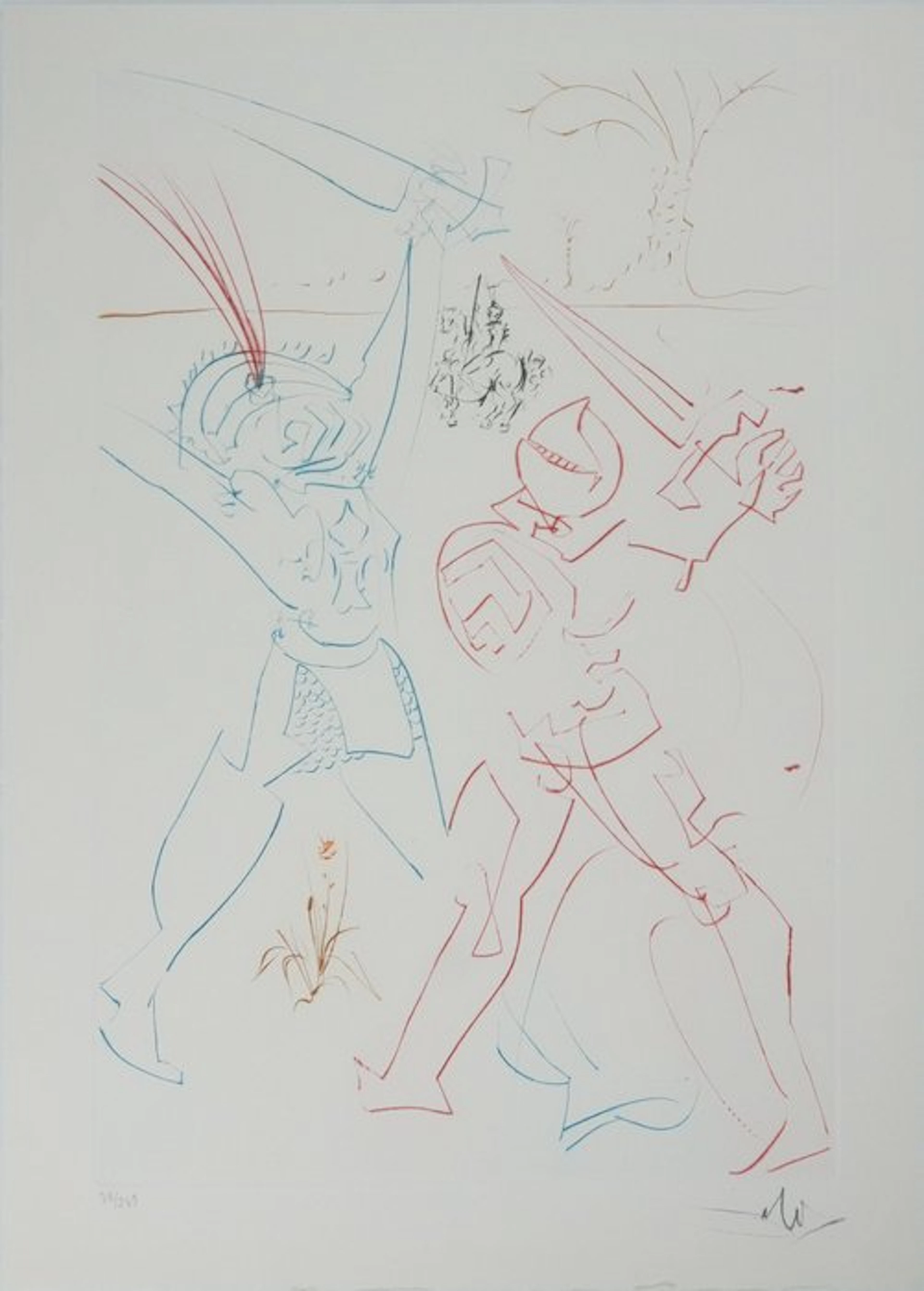 Salvador Dali (1904-1989) - La quête du Graal : Le tournoi de Galore