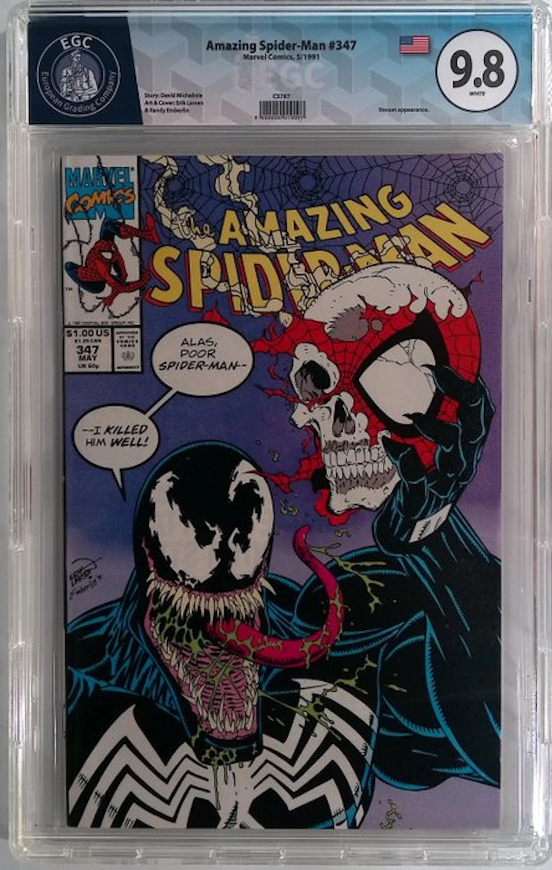 Amazing Spider-Man #347 - EGC 9.8 - 1 Graded comic - First edition - 1991