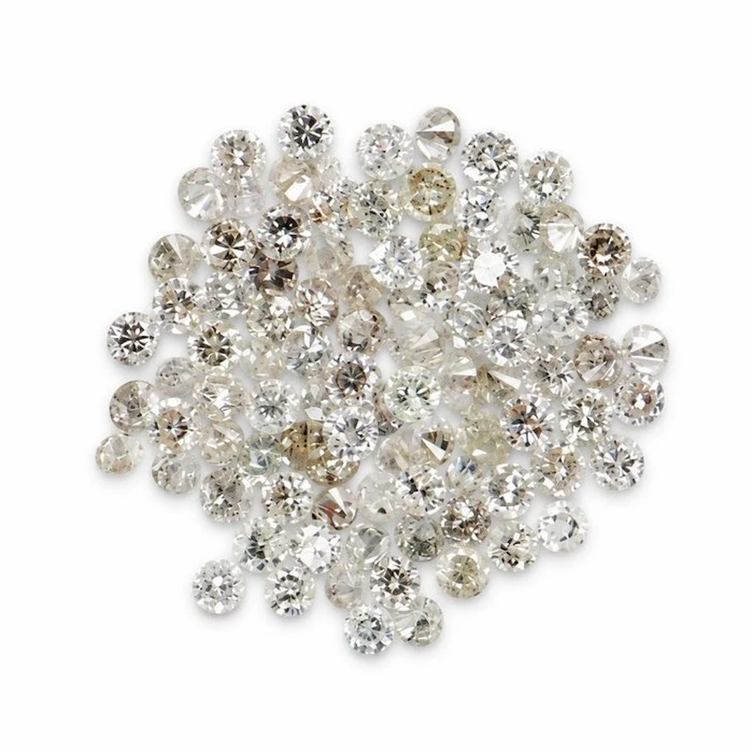 No reserve price - 97 pcs Diamond (Natural coloured) - 1.12 ct - Round - VS1
