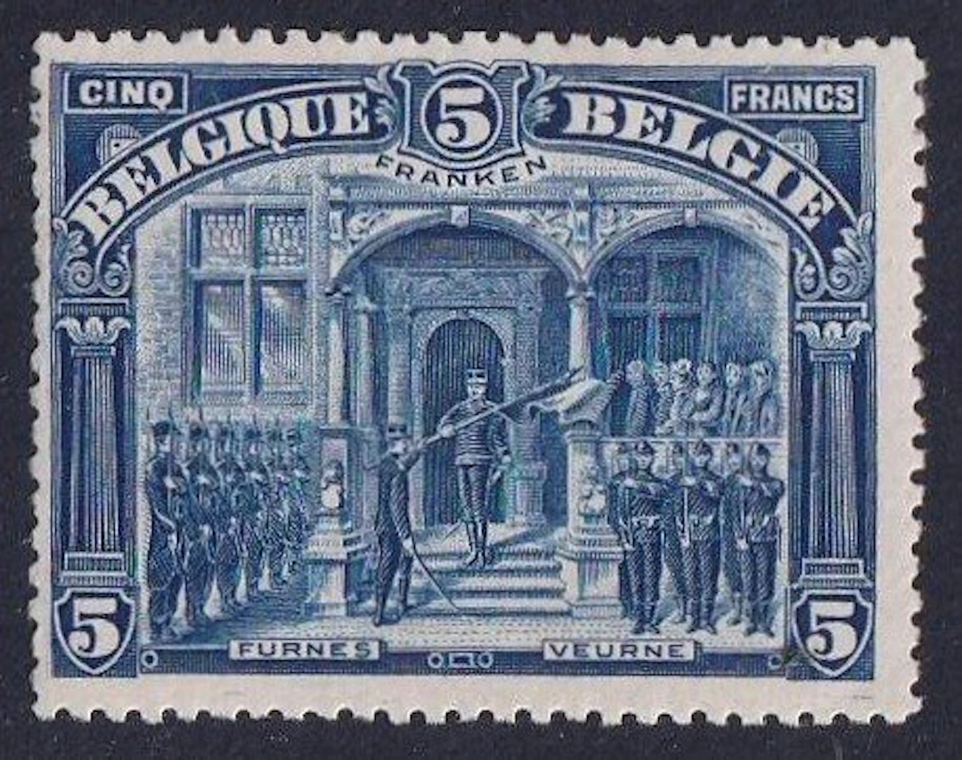 Belgium 1915 - 5F Veurne - FRANKEN - OBP/COB 147