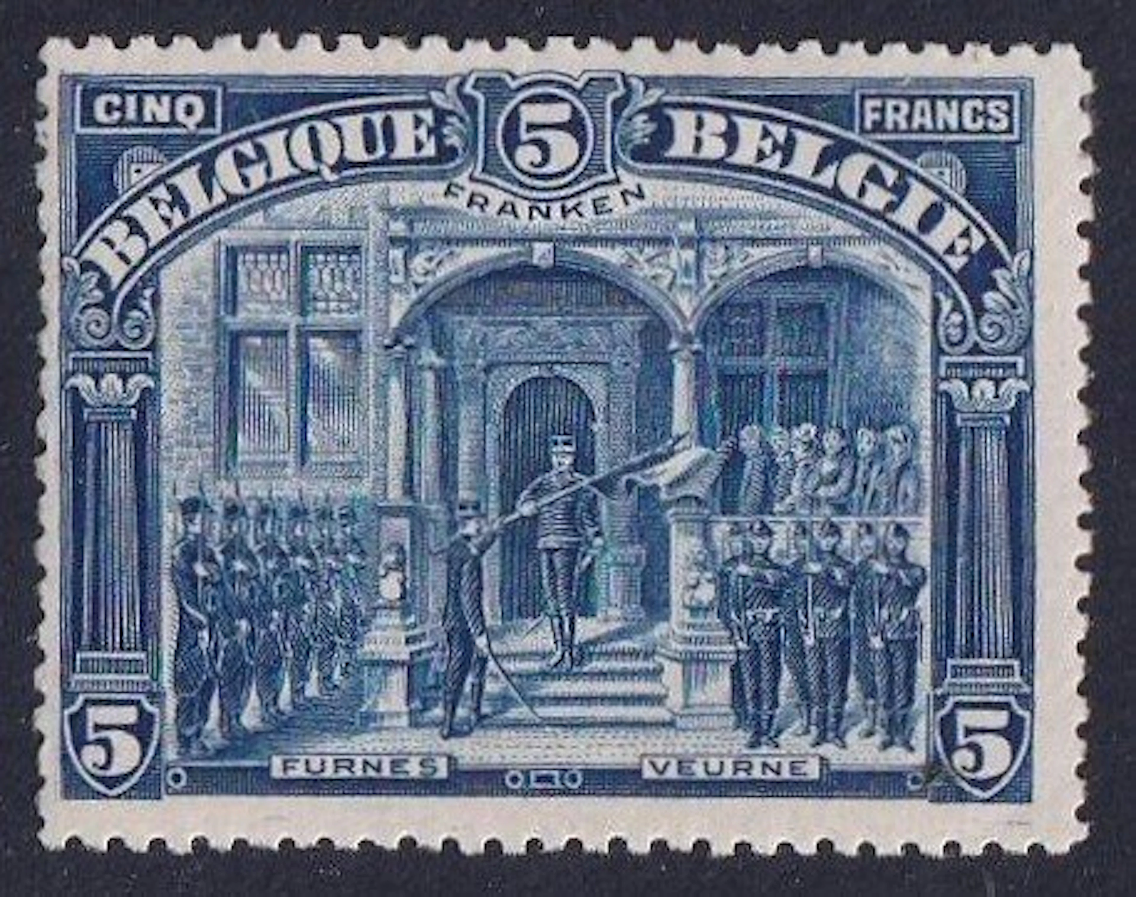 Belgium 1915 - 5F Veurne - FRANKEN - OBP/COB 147