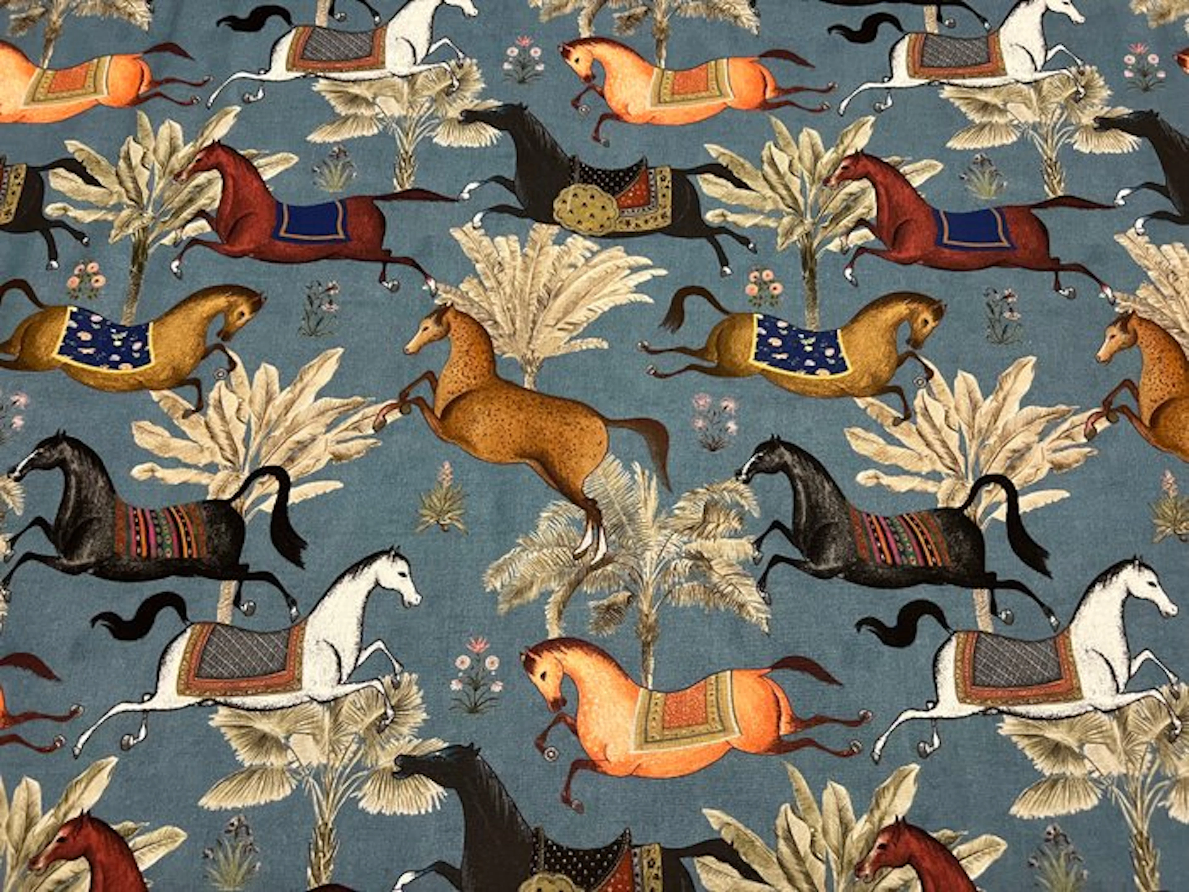 OEKO-TEX cotton with Exotic Horses and Palms – GCFabrics...