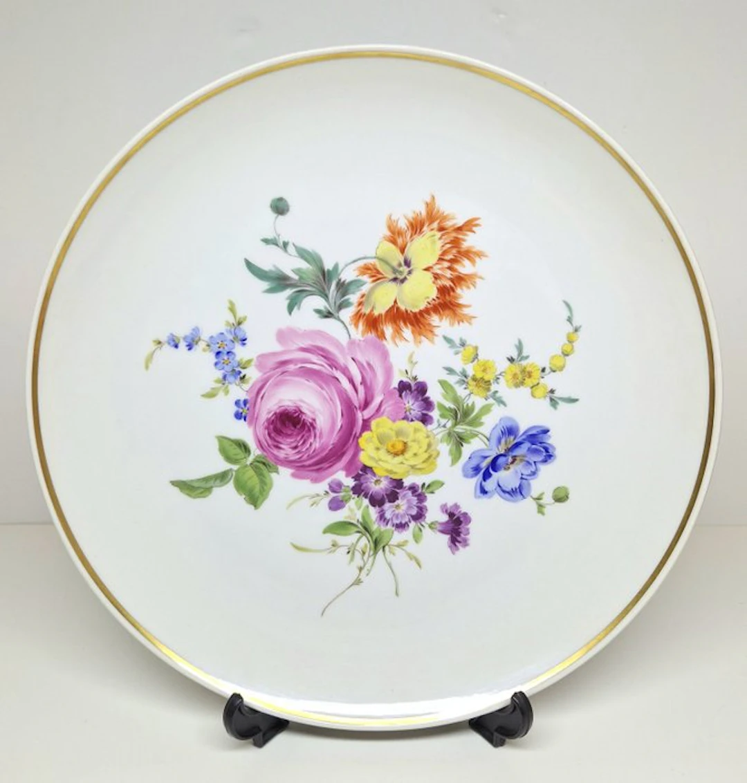 Meissen - Plate - 130 R / I 253 / 33 W. - Porcelain - Floral wall decor board
