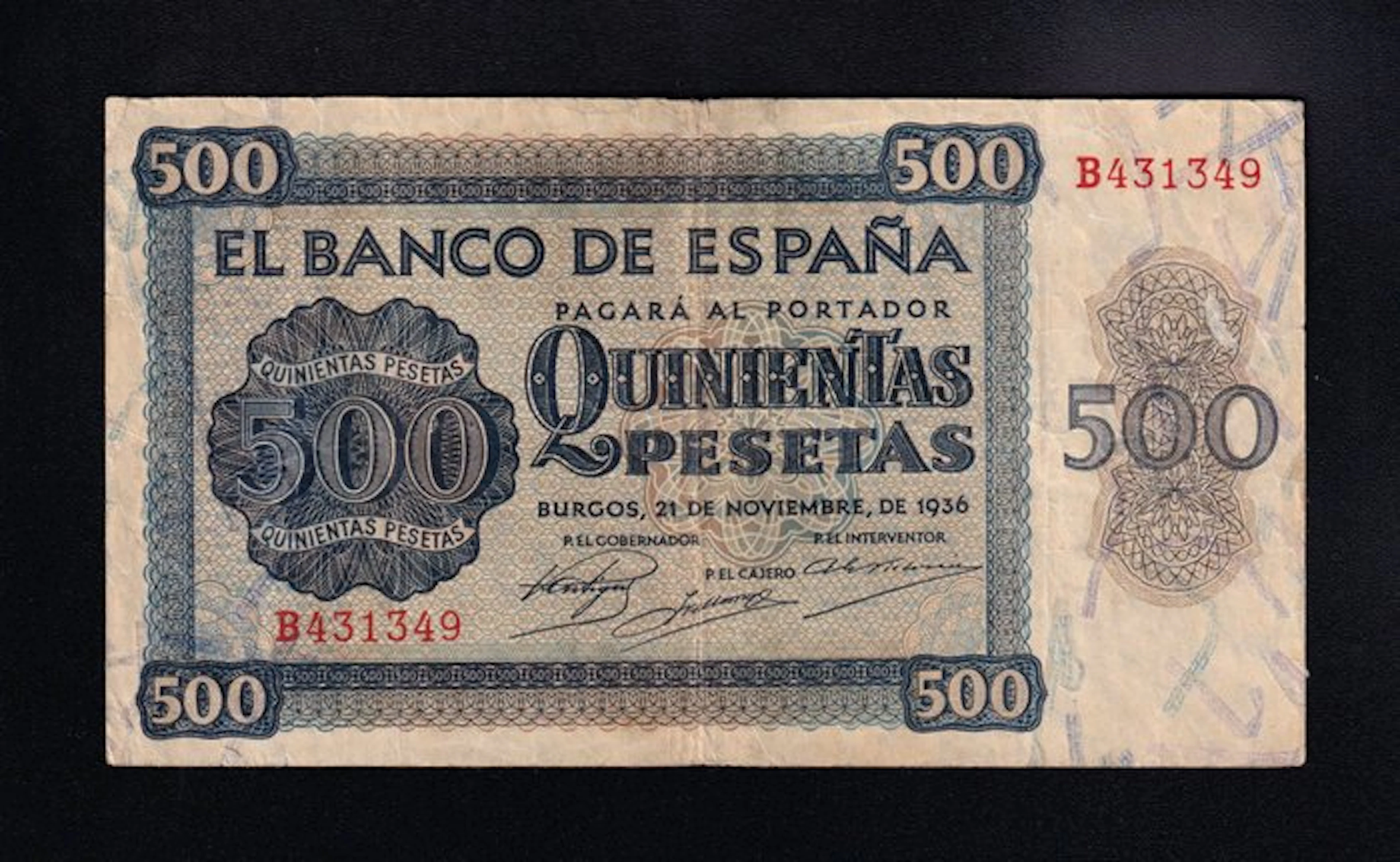 Spain. - 500 Pesetas - 1936 - Pick 102