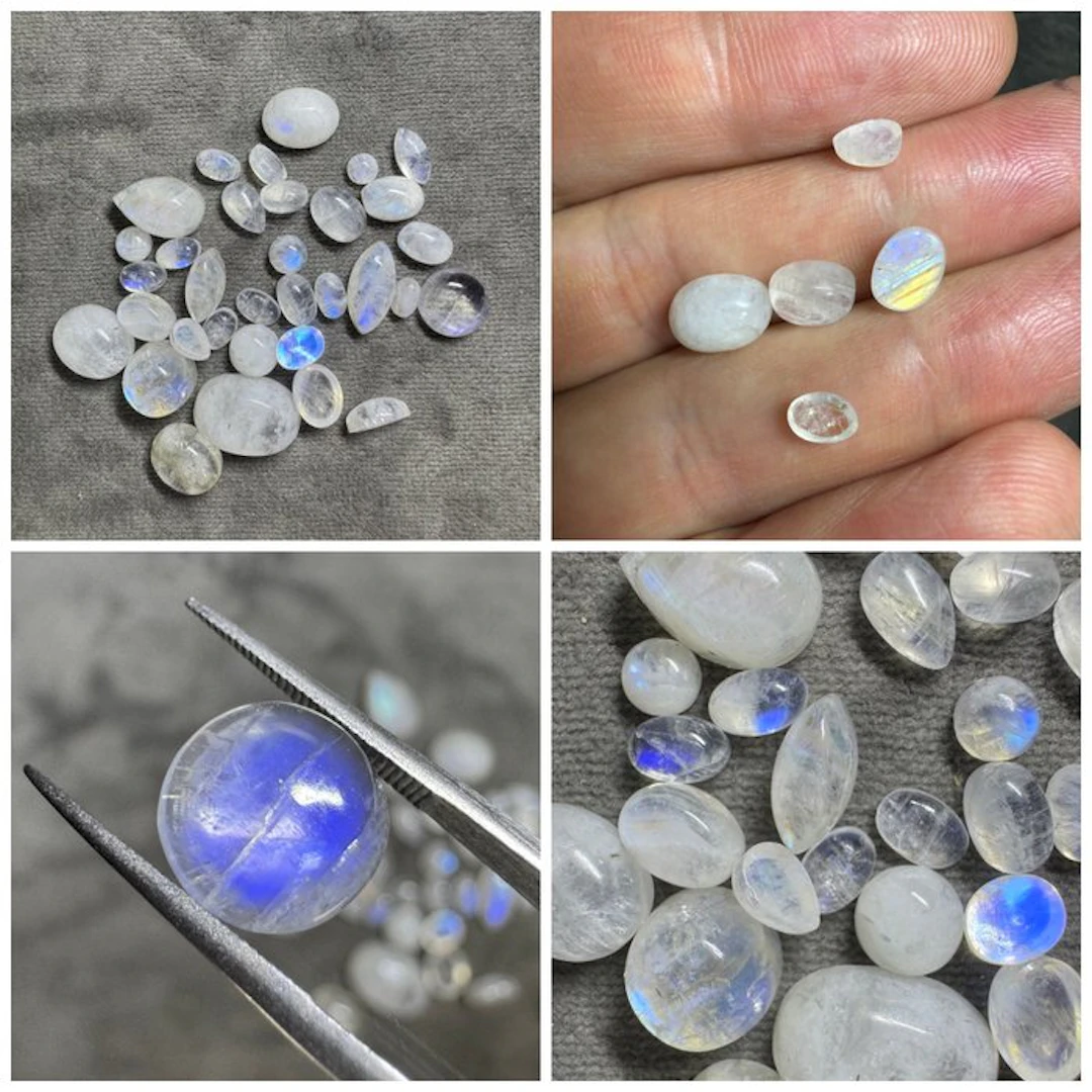Lot of 50 carats of Moonstone cabochons. Cabochons- 10 g