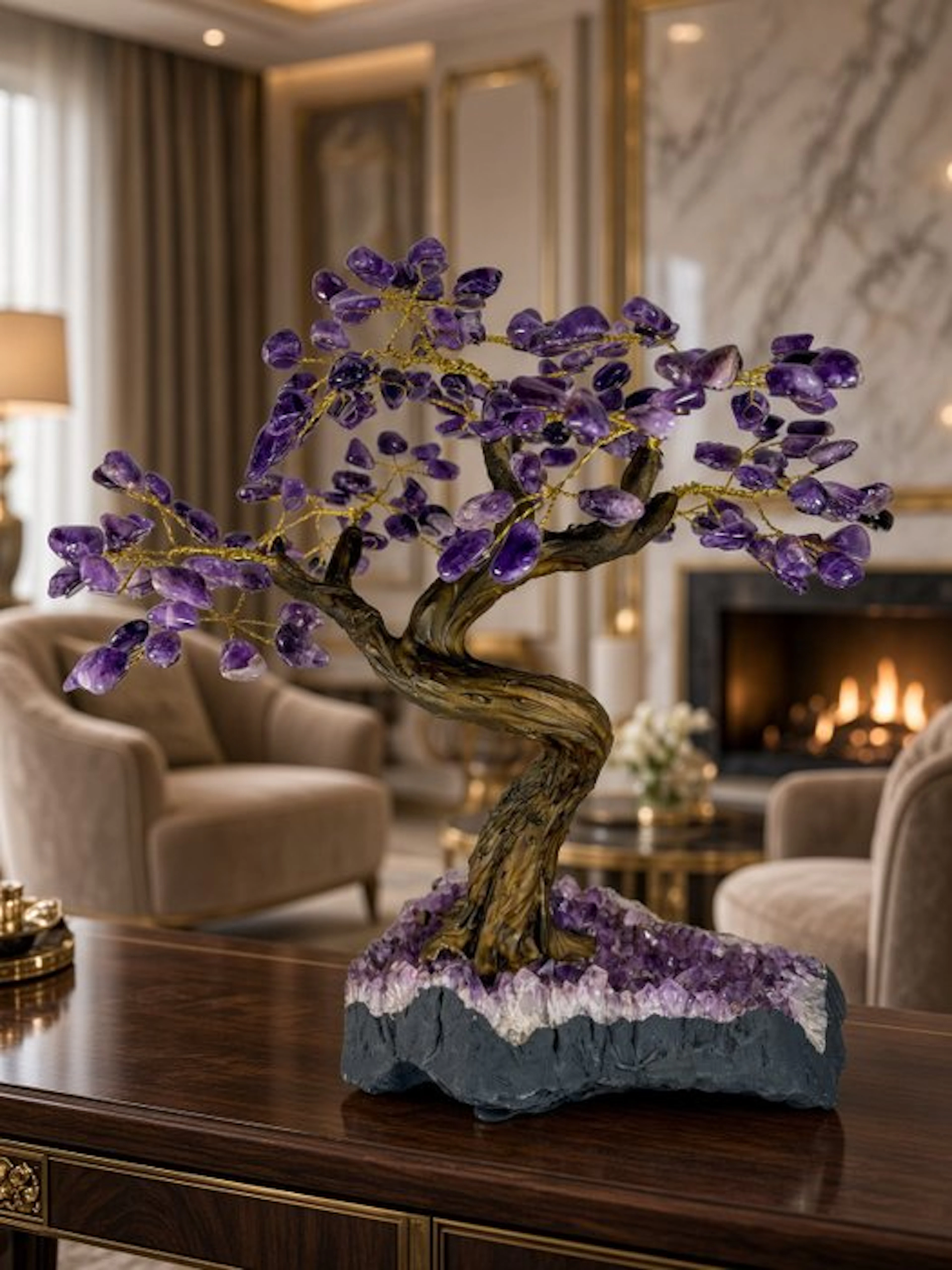 AA+ quality amethyst tree on stand Crystal - Height: 36...