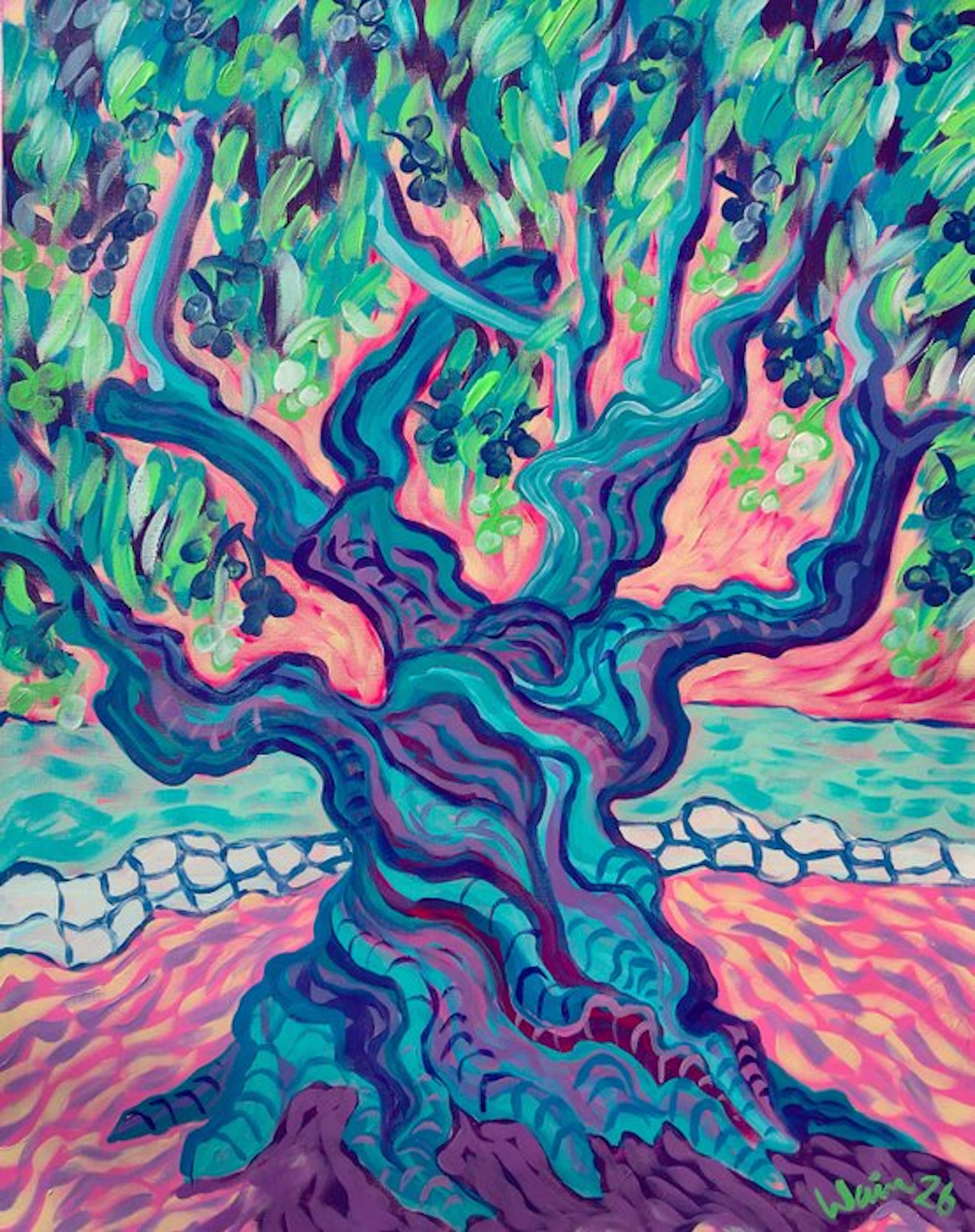 Kirsty Wain (XX) - Ancient Olive Dreamscape - No Reserve