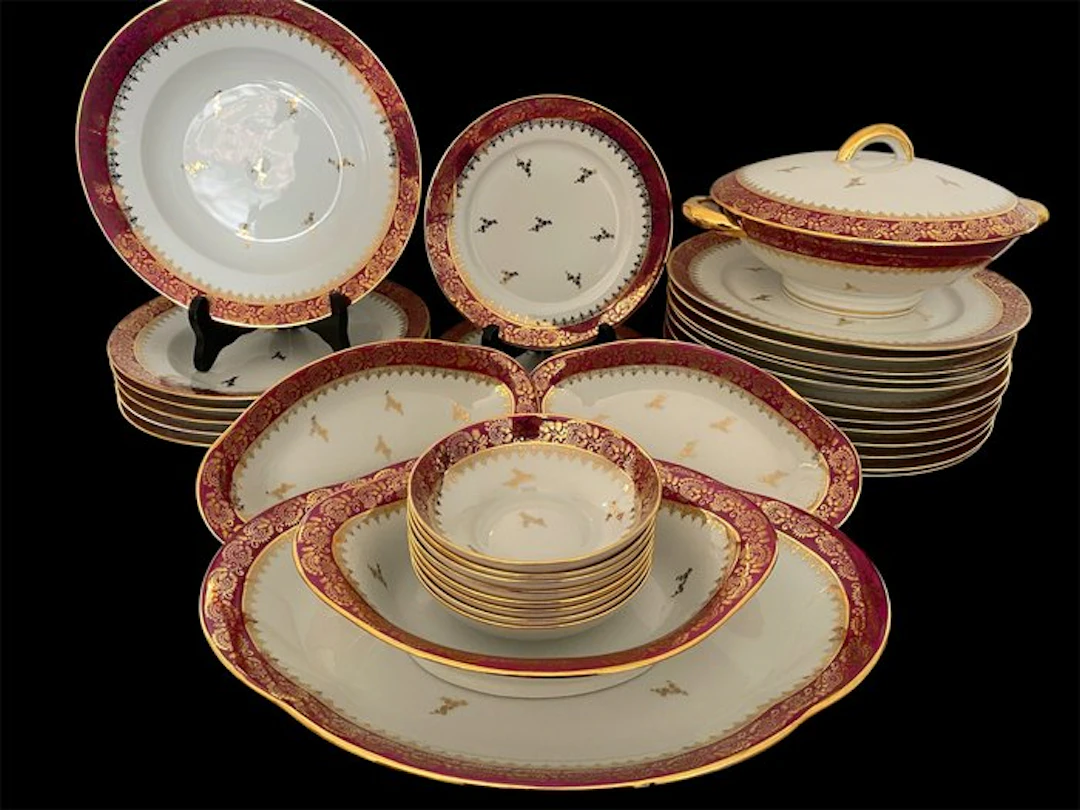 Chadelaud Limoges - Table service (37) - Porcelain