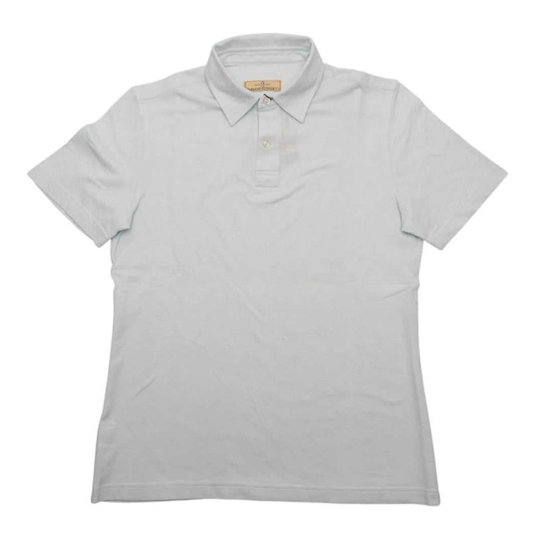 RUBINACCI NAPOLI - Size S - Ice Blue Polo Short Sleeve...