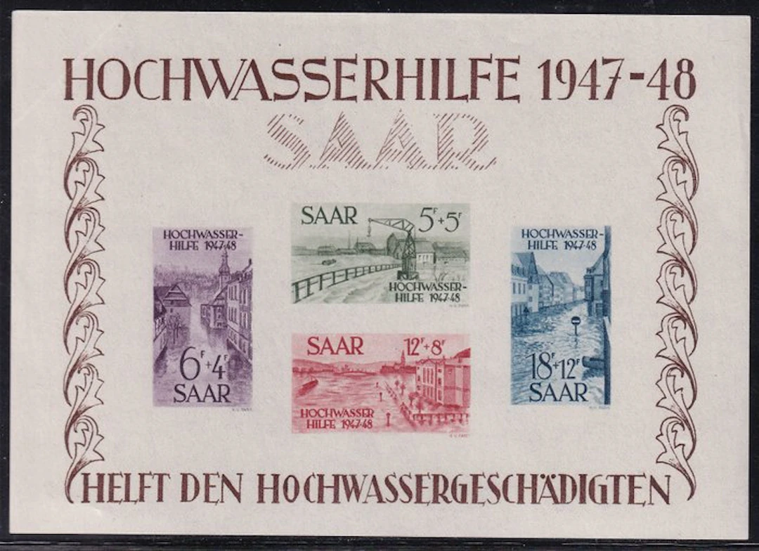 Saarland 1948 - Block edition: Flood relief. - Michel:1