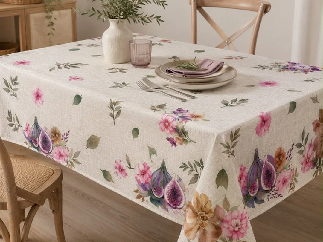 Tablecloth laid out “Tropical Garden” - Tablecloth - 2.37 m - 1.39 m