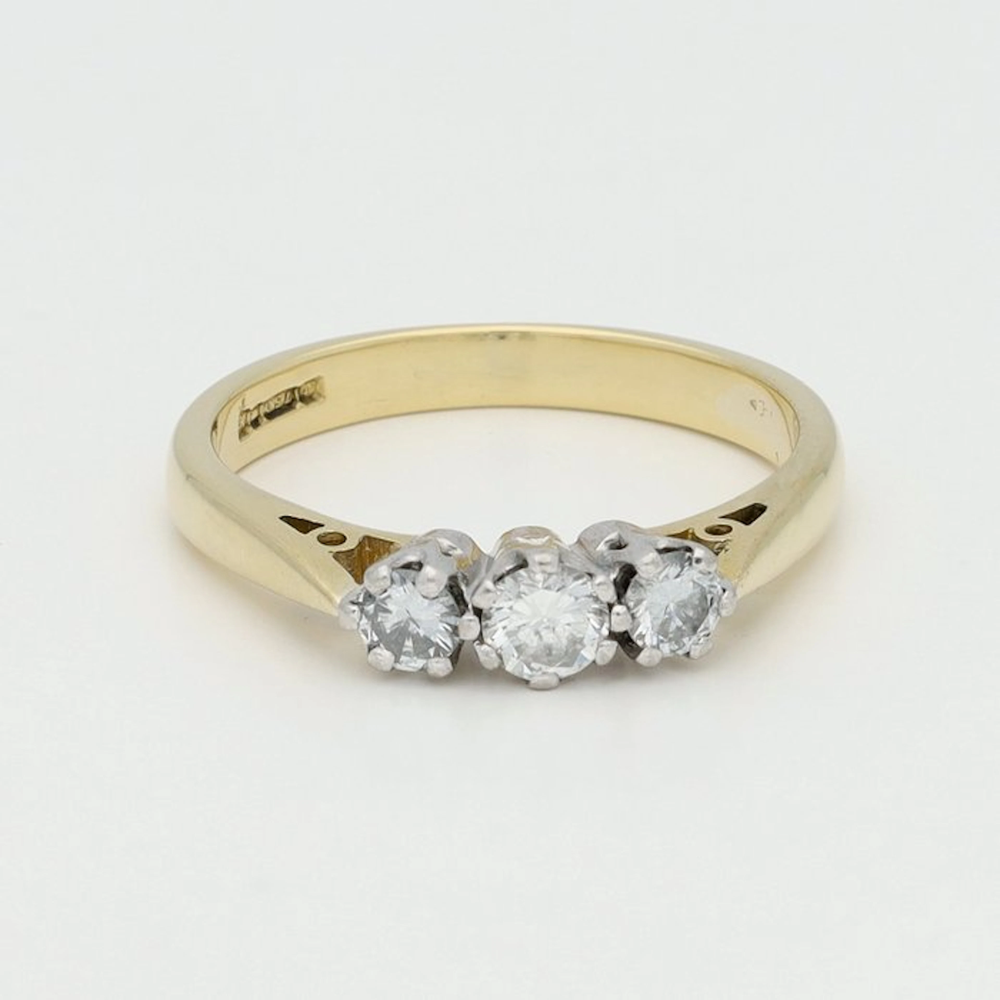 Ring - 18 kt. Yellow gold, White gold Diamond (Natural)