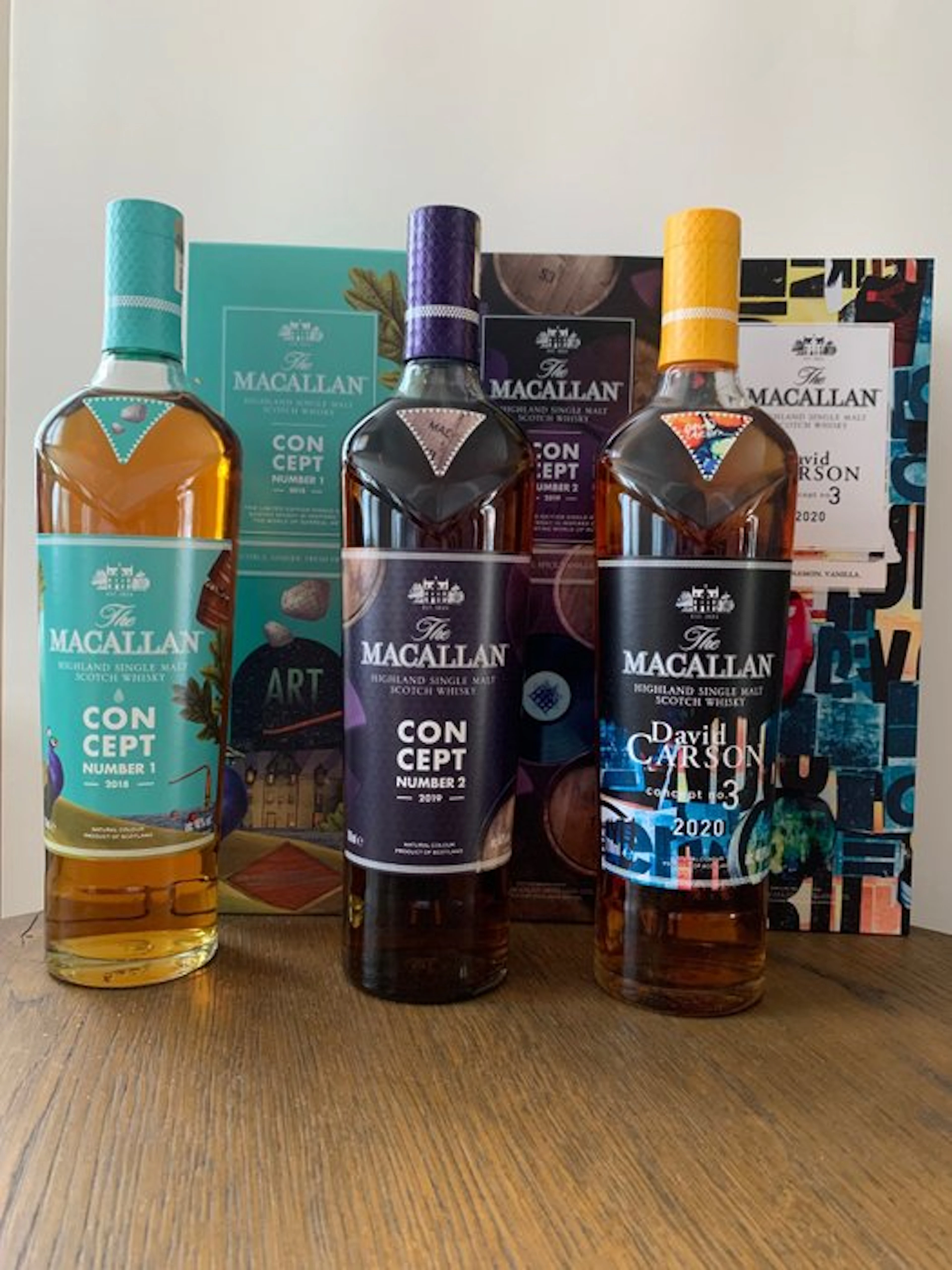 Macallan Concept No. 1 - No. 2 - No. 3 - 700ml - 3 bottles