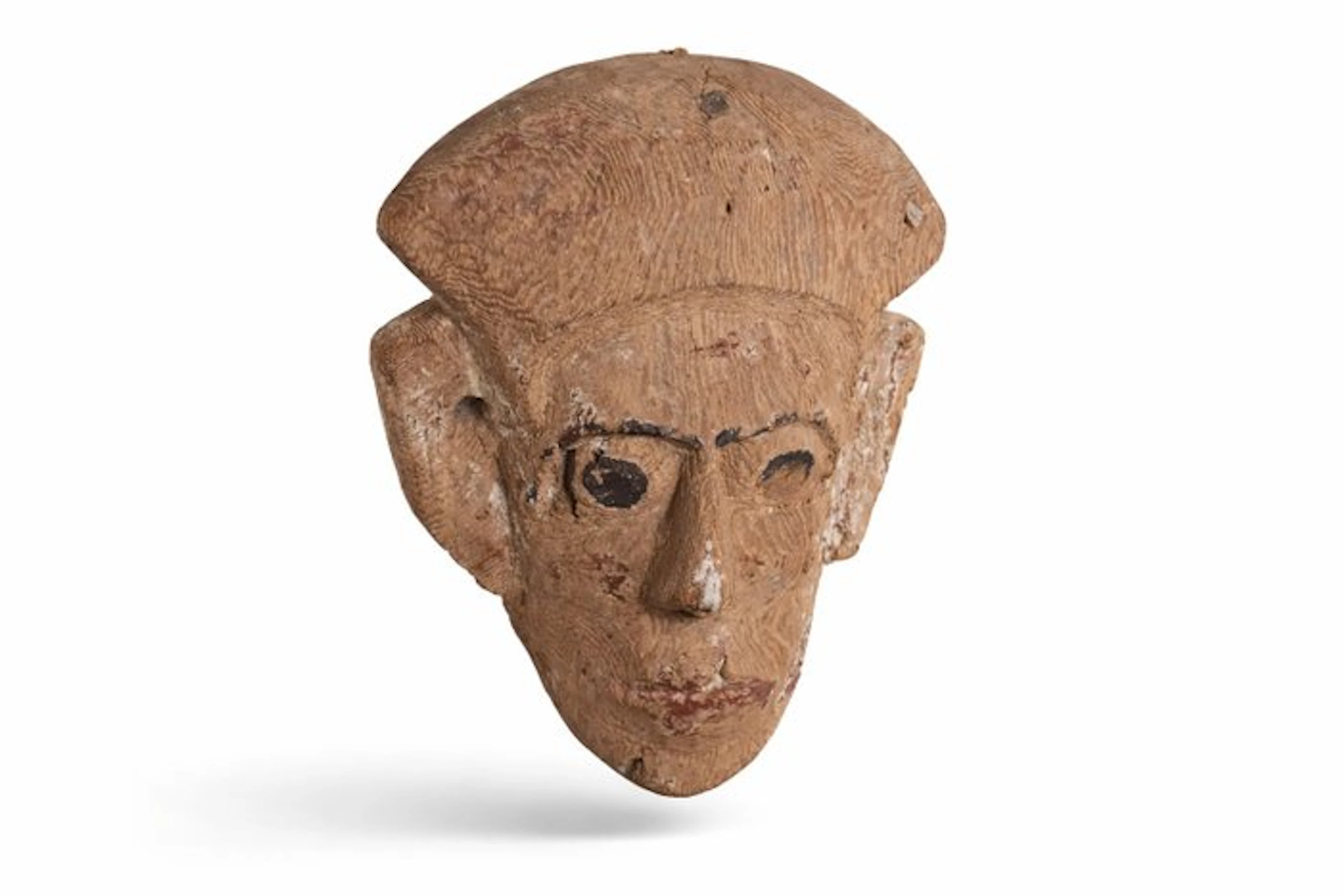 Ancient Egyptian Wood Sarcophagus mask