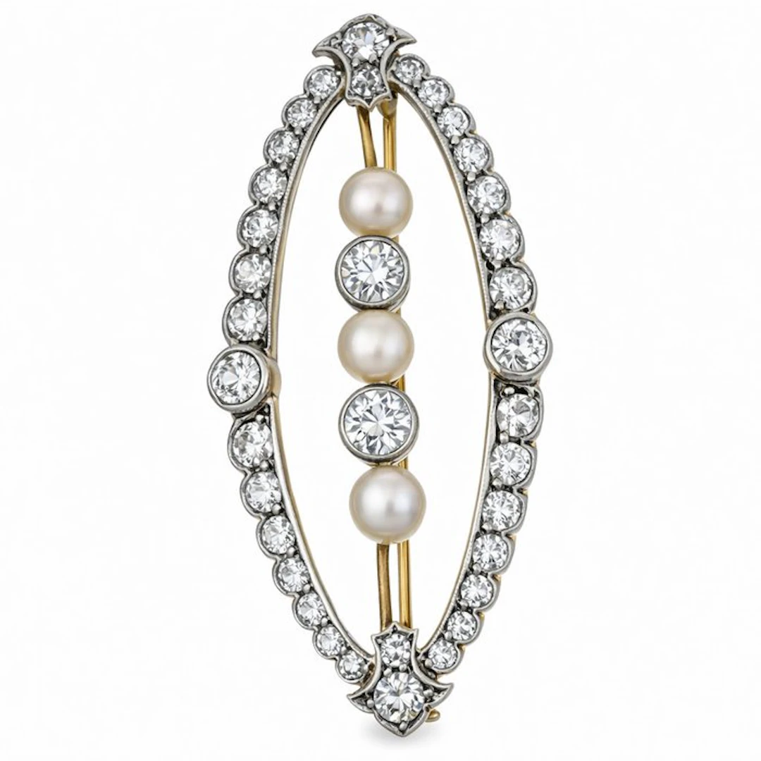 Brooch - 18 kt