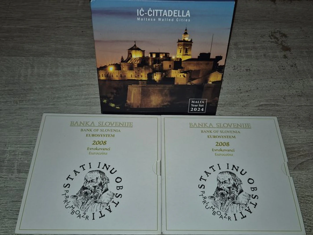 Slovenia, Malta. Year Set (BU) 2008/2024 (3 sets) (No reserve price)