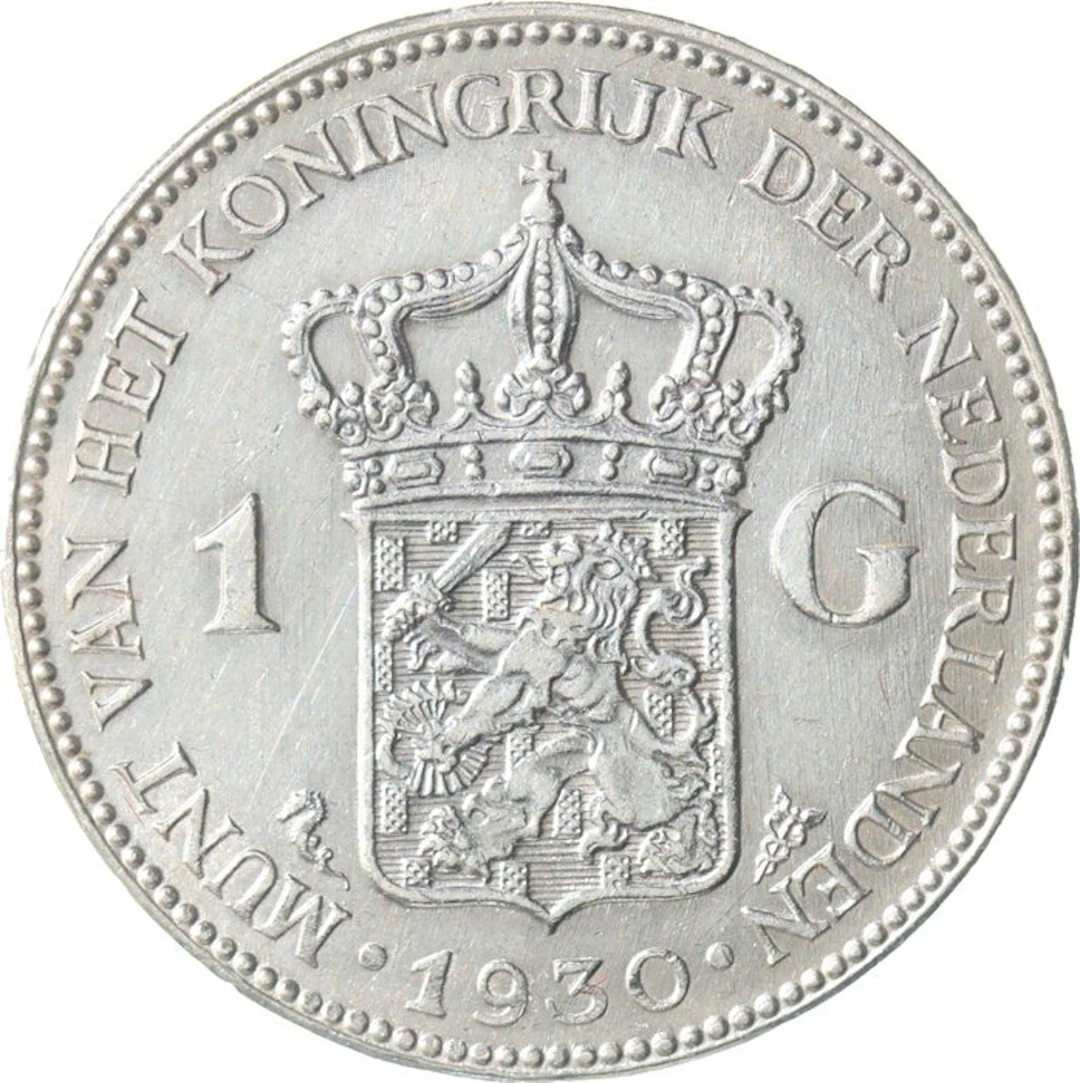 Netherlands. Wilhelmina. 1 Gulden 1930 KWALITEIT (No reserve price)