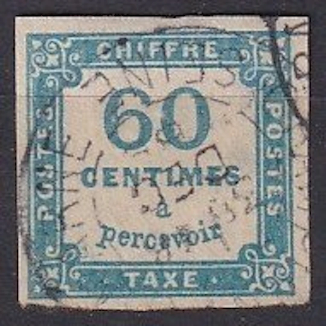 France 1878 - 60c bleu - Yvert Taxe n°9