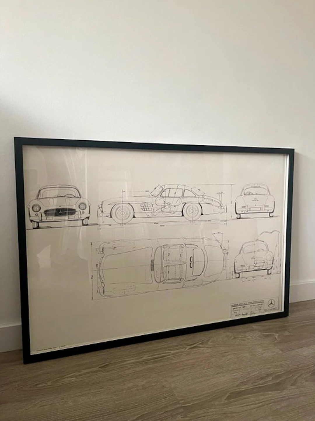 Mercedes Benz 300 SL - Technical Drawing - Frame - Design