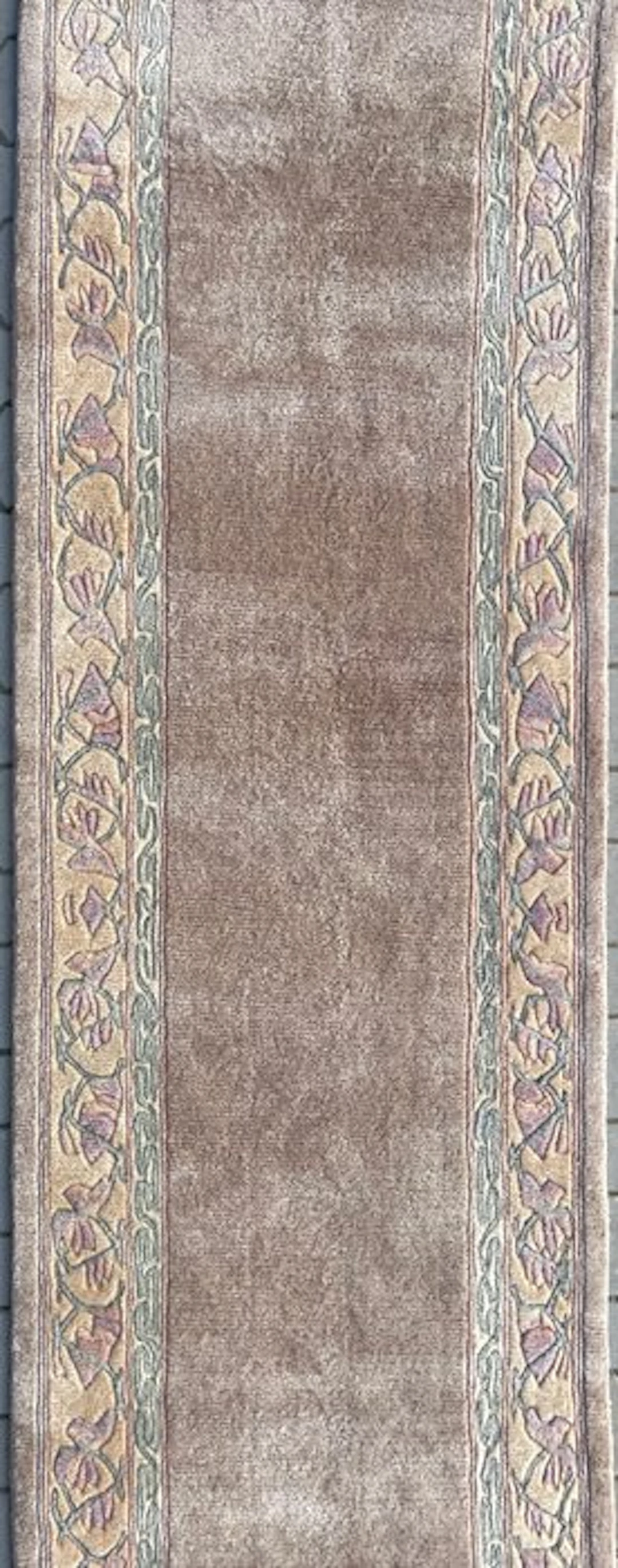 Modern design runner - (cleaned) - wool - hand-knotted - Carpet -