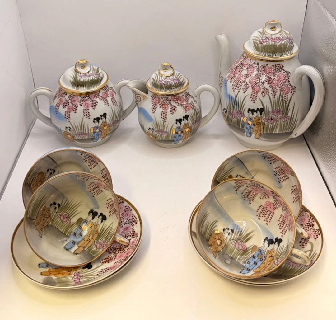 Coutellerie Kasumi - Japan - Tea service (14) - Kutani...