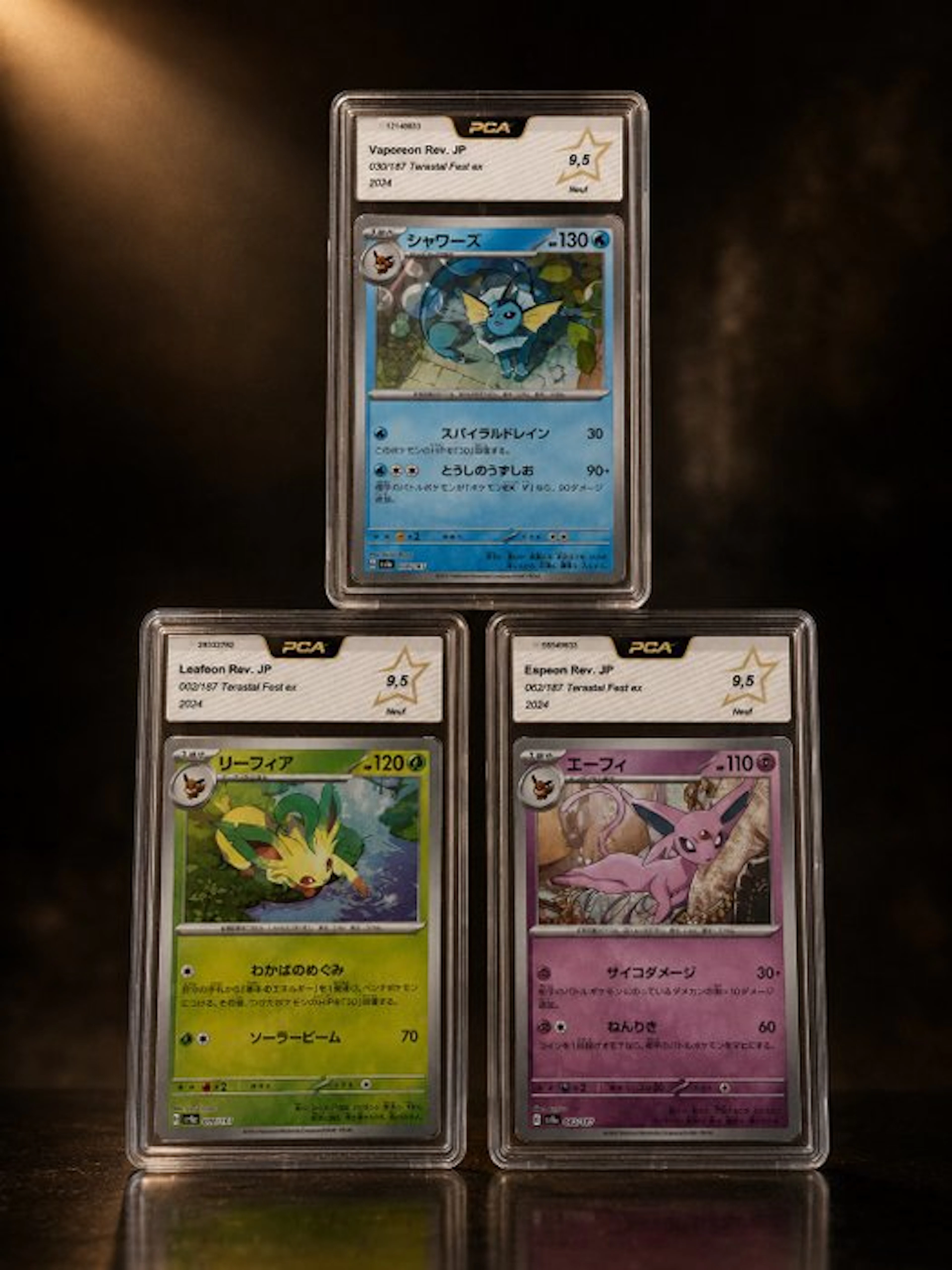 Pokémon - 3 Graded card Reverse holo - PCA 9.5
