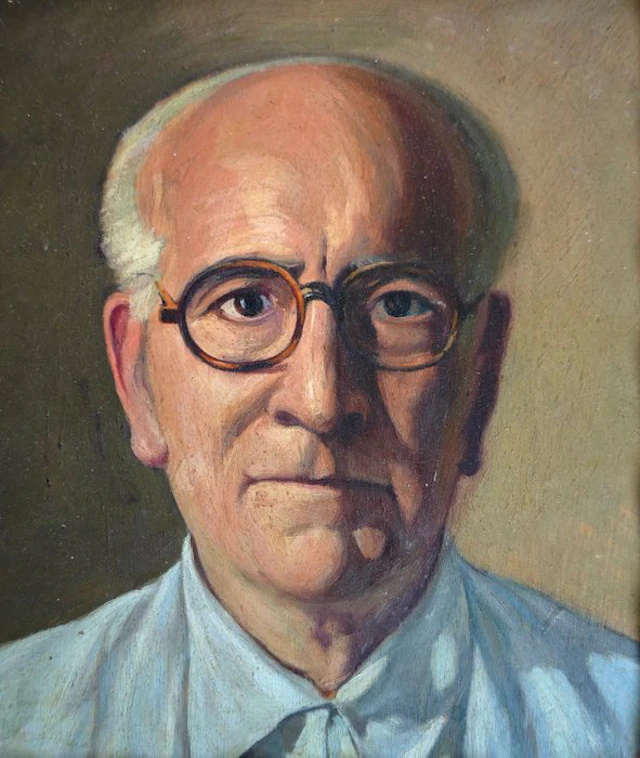 École espagnole (XX) - Portrait d’homme aux lunettes