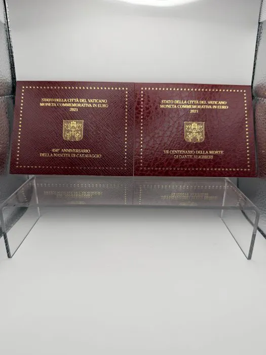 Vatican. 2 Euro 2021 "Caravaggio" + "Dante Alighieri" (2...