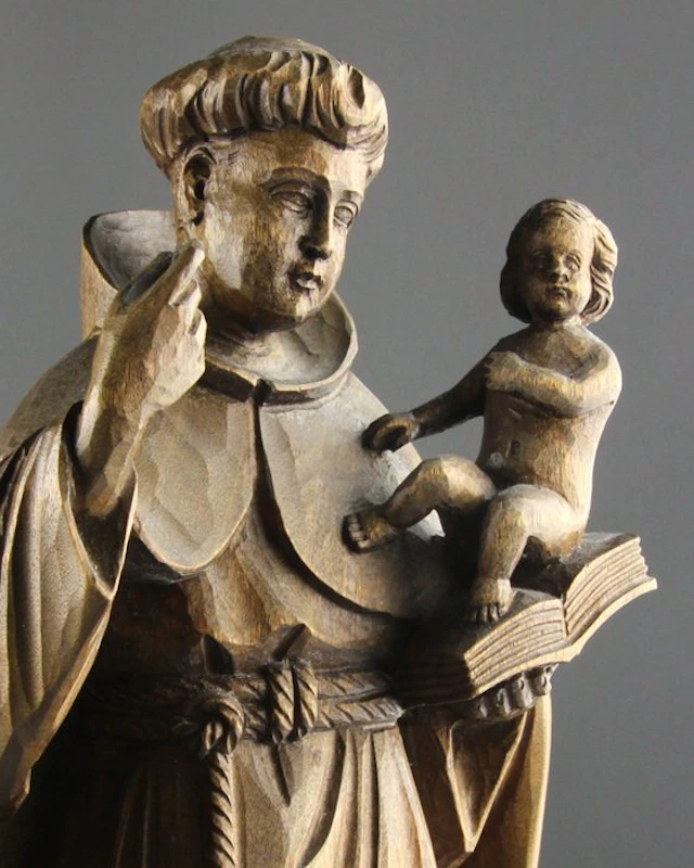 Ouro - Carving, Saint Anthony - 30 cm - Limewood