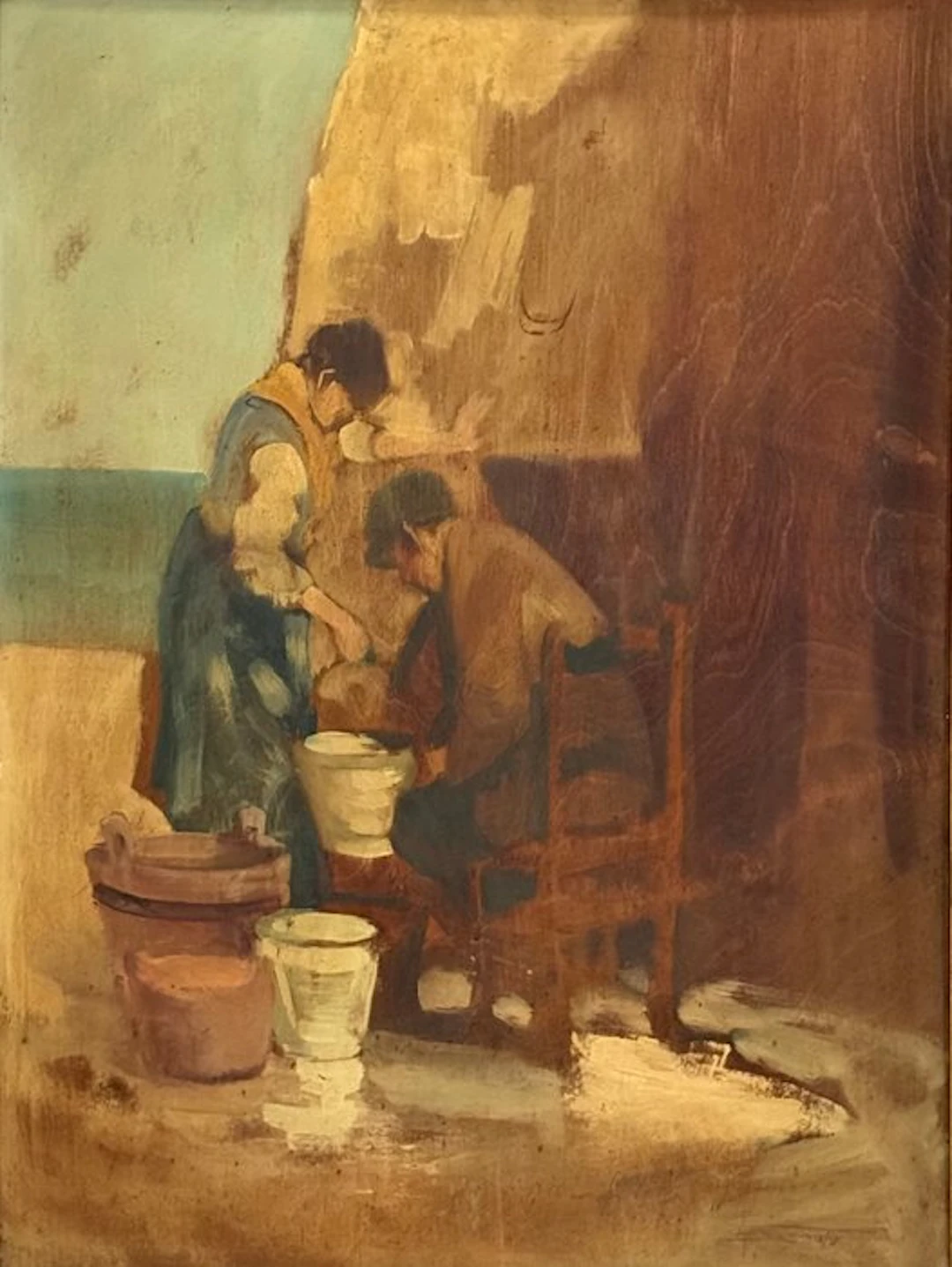 Attilio Achille Bozzato (1886-1954) - Scena a Chioggia