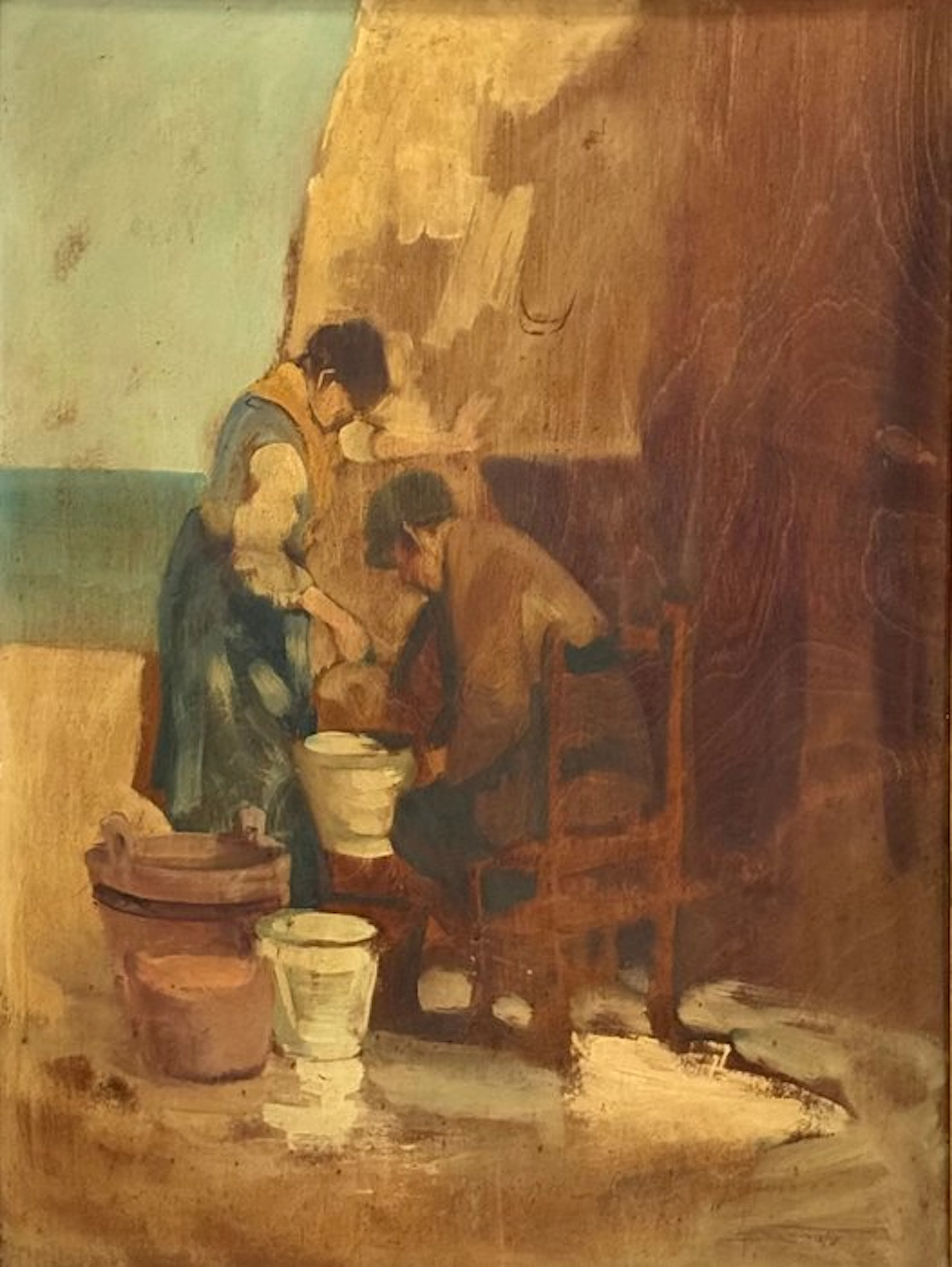 Attilio Achille Bozzato (1886-1954) - Scena a Chioggia
