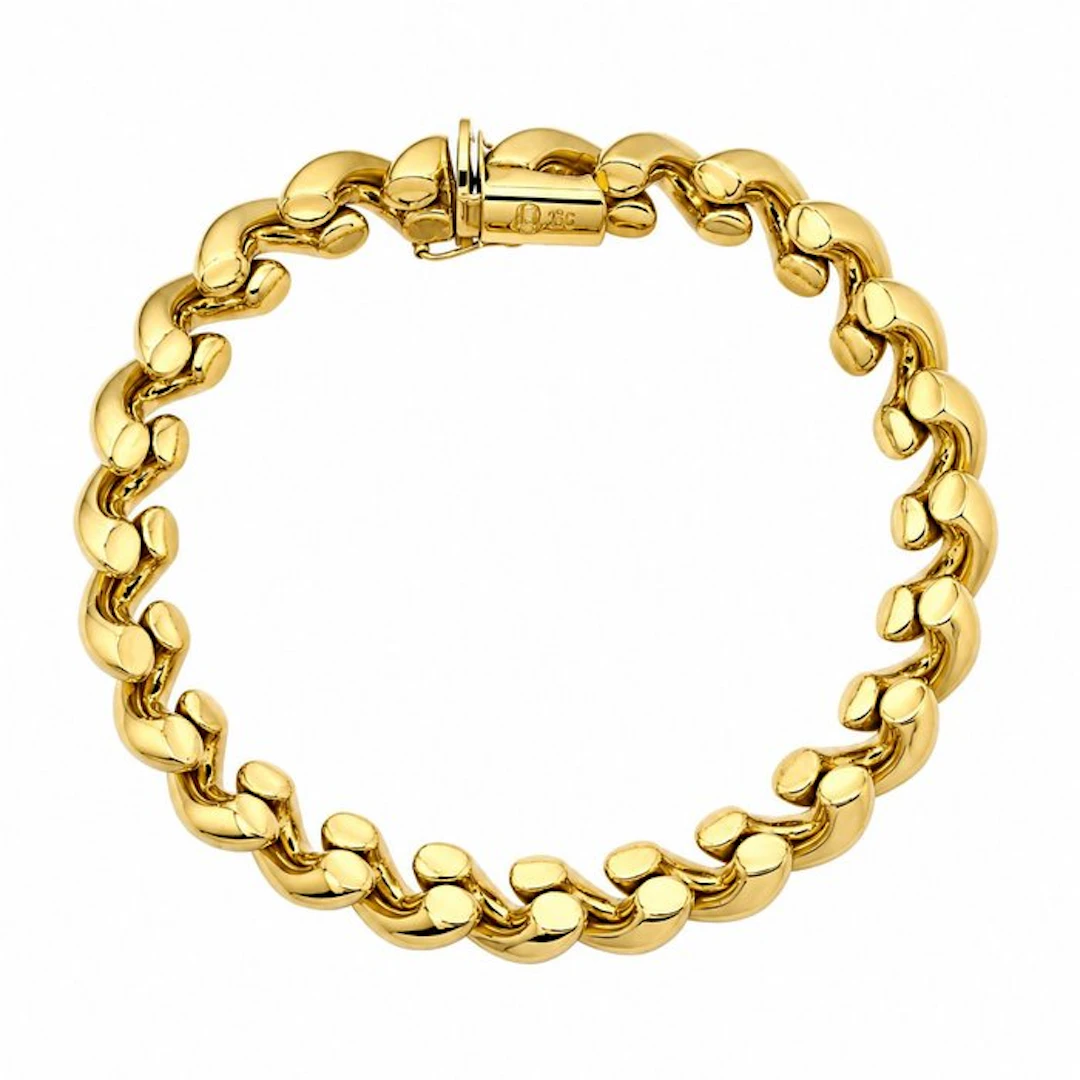 Bracelet - 18 kt. Yellow gold - Made in Italy - Handmade