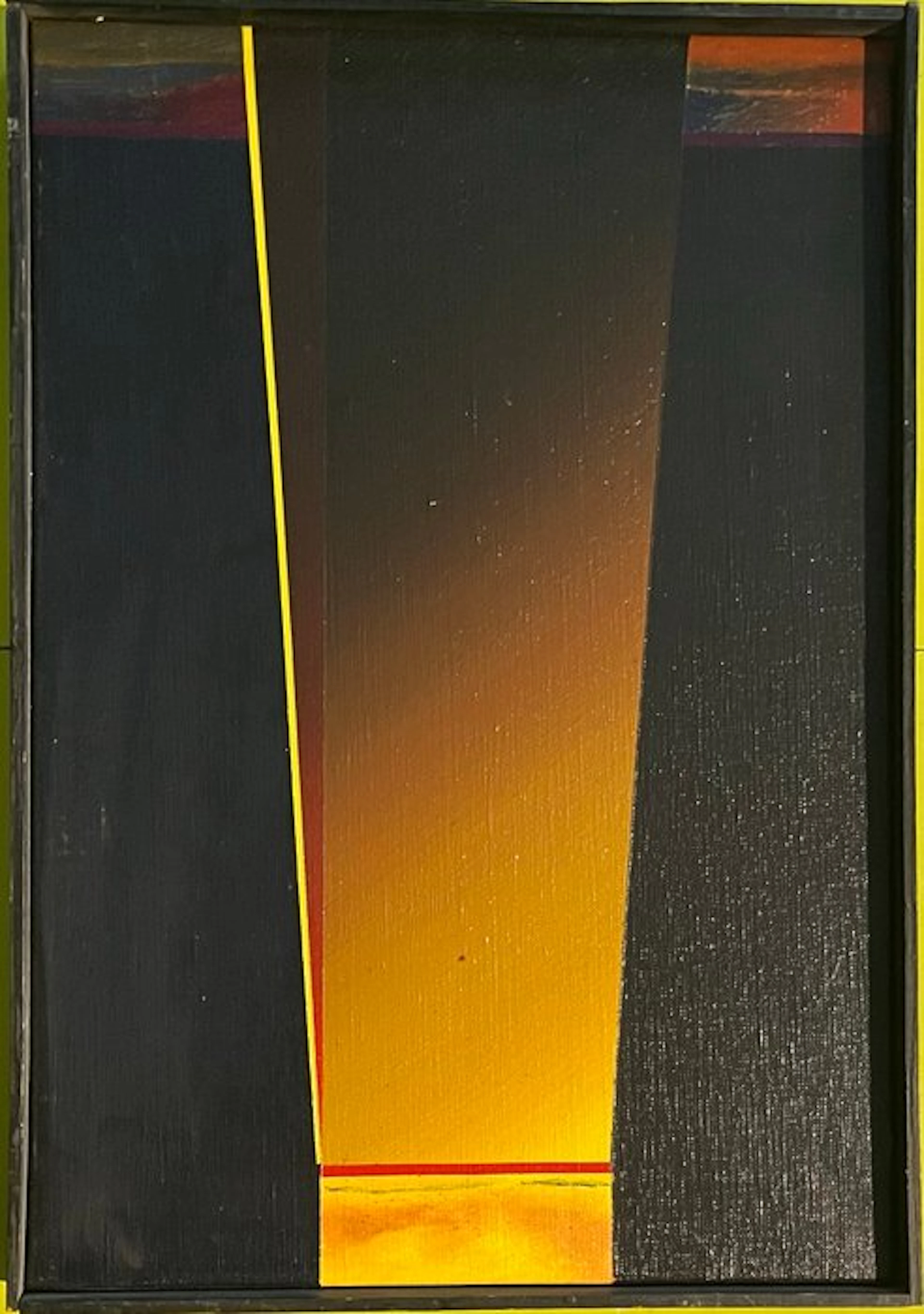 Jérôme Tisserand (1948–2015) - Composition géométrique noire et jaune