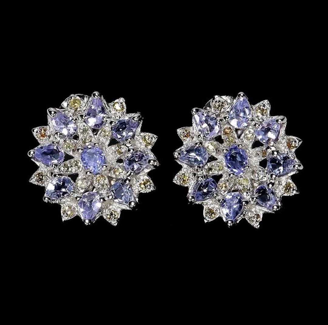 No reserve price - Earrings 14K White Gold Plated 925 Silver - 0.00ct