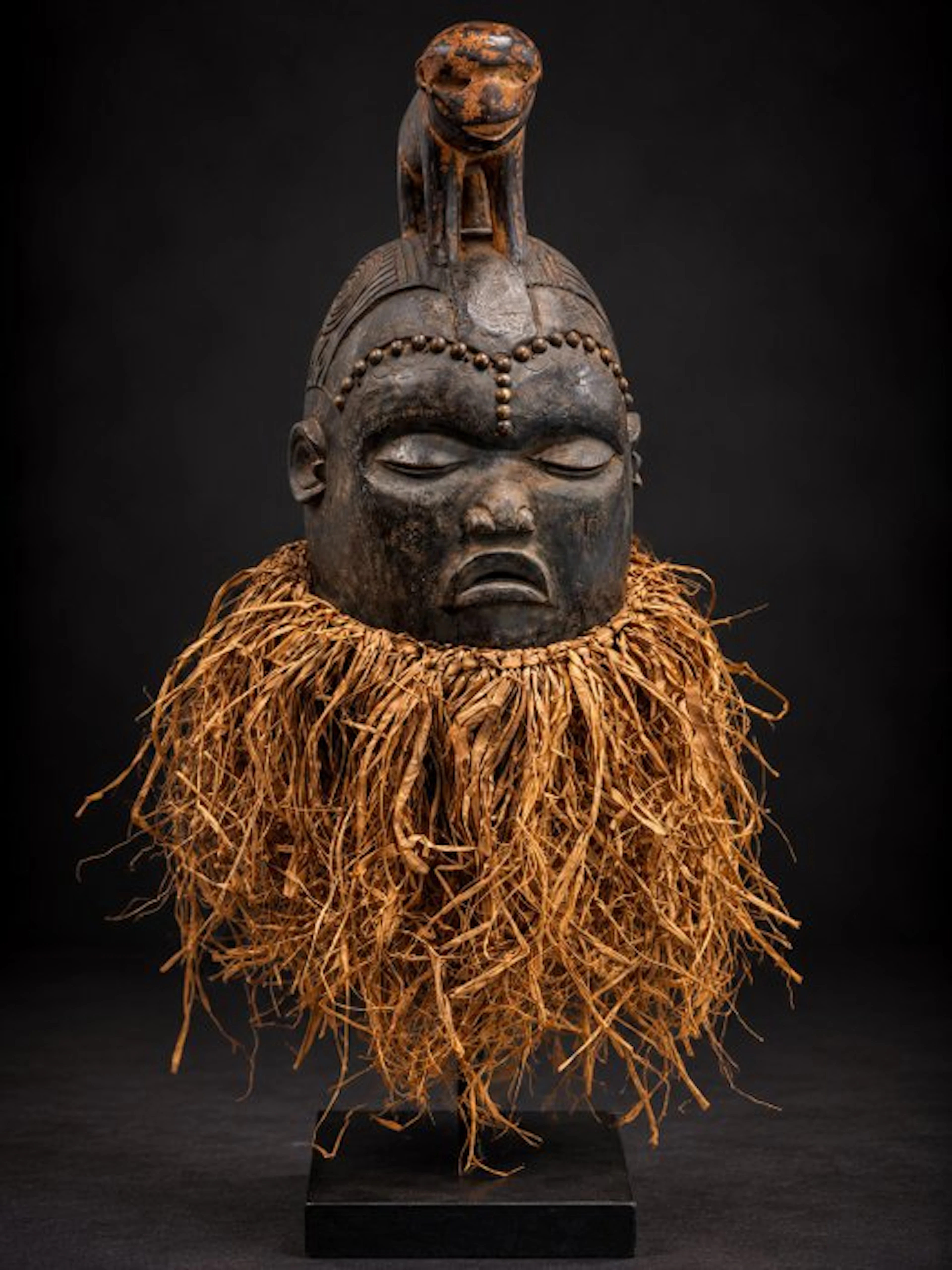Mask - African tribal art mask-helmet - DR Congo (No reserve price)
