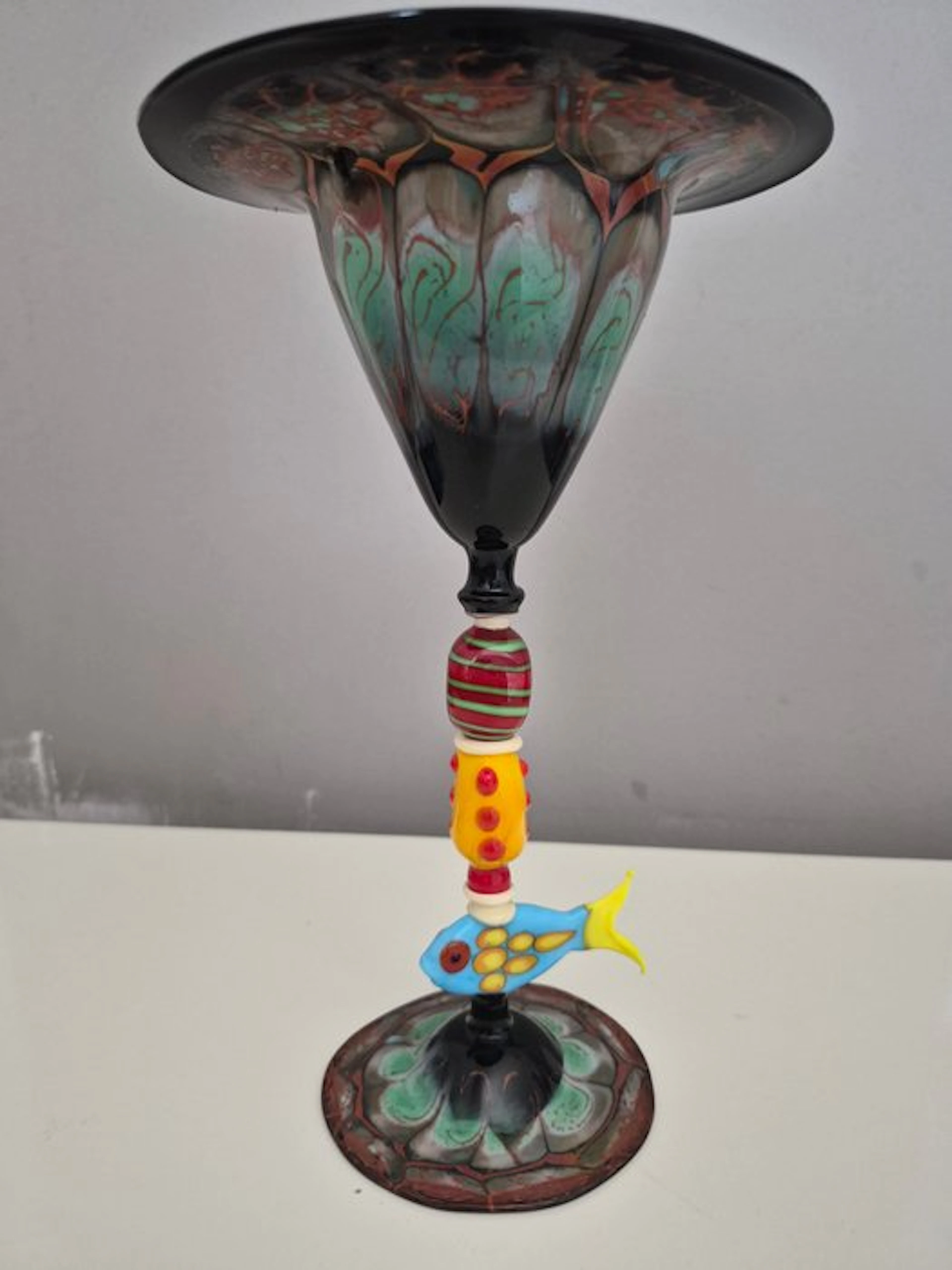 Andrea Boscolo - Stem cup - Glass - Murano sculptural chalice